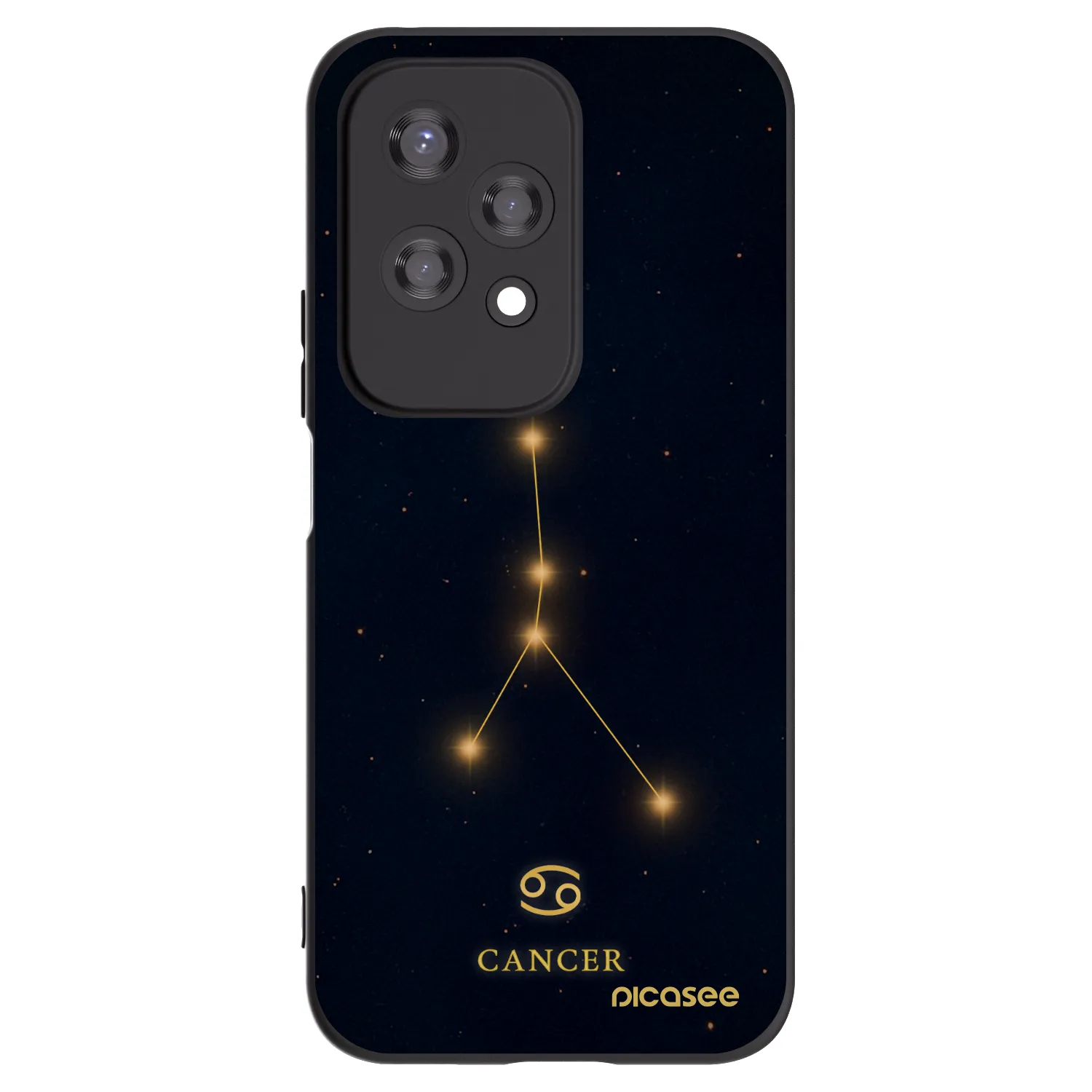 Picasee silikonowe czarne etui na Honor 200 Lite - CANCER