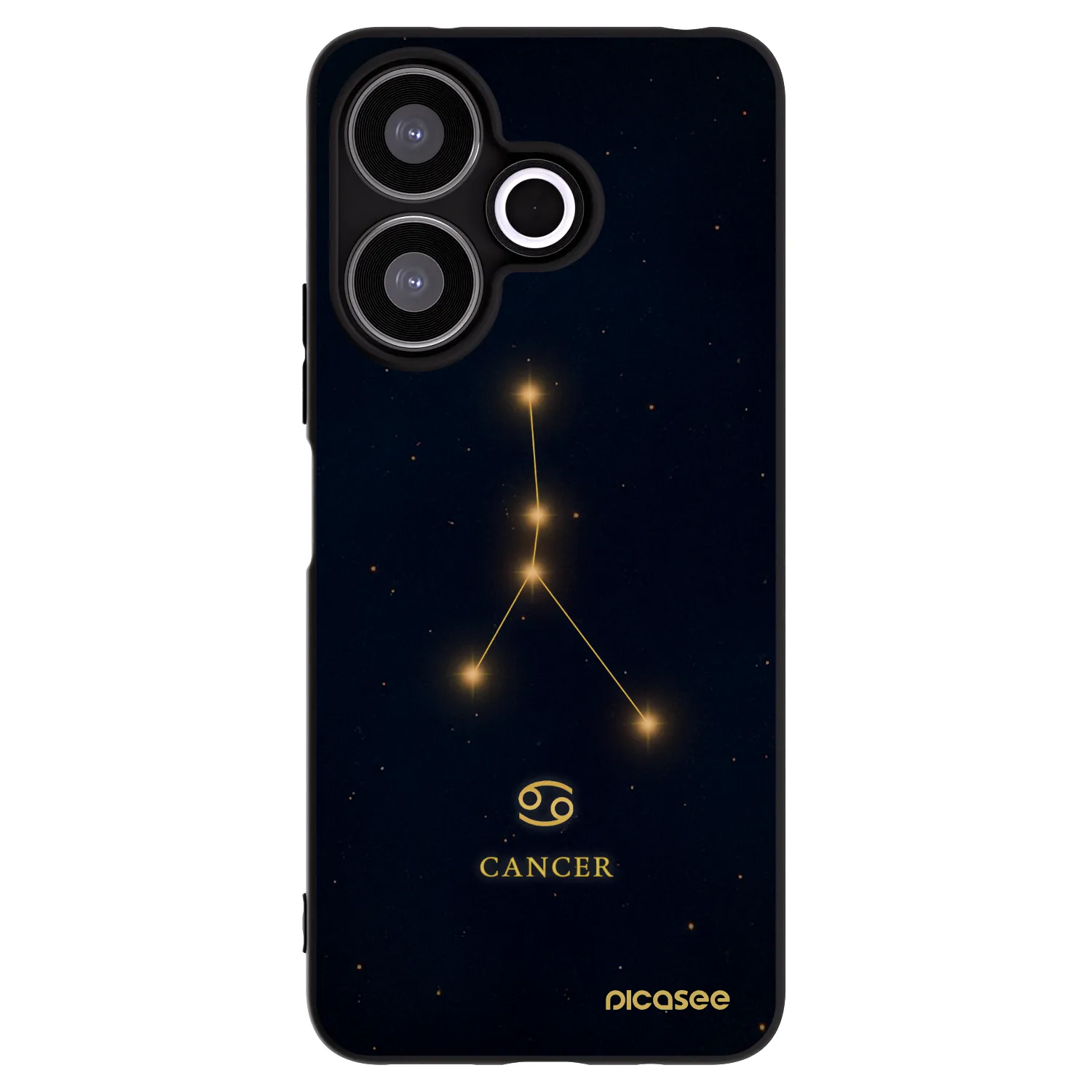 Picasee silikonowe czarne etui na Xiaomi Redmi 13 4G - CANCER