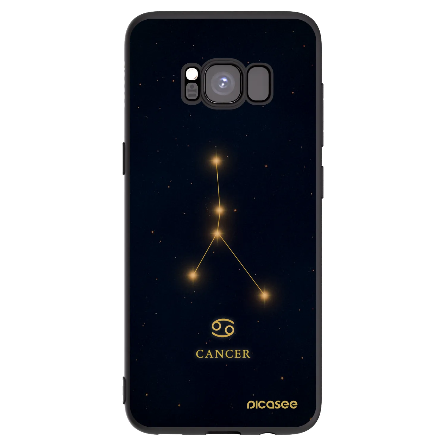 Picasee silikonowe czarne etui na Samsung Galaxy S8 G950F - CANCER