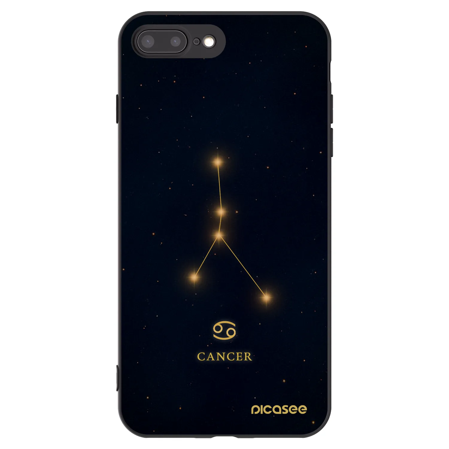 Picasee silikonowe czarne etui na Apple iPhone 8 Plus - CANCER