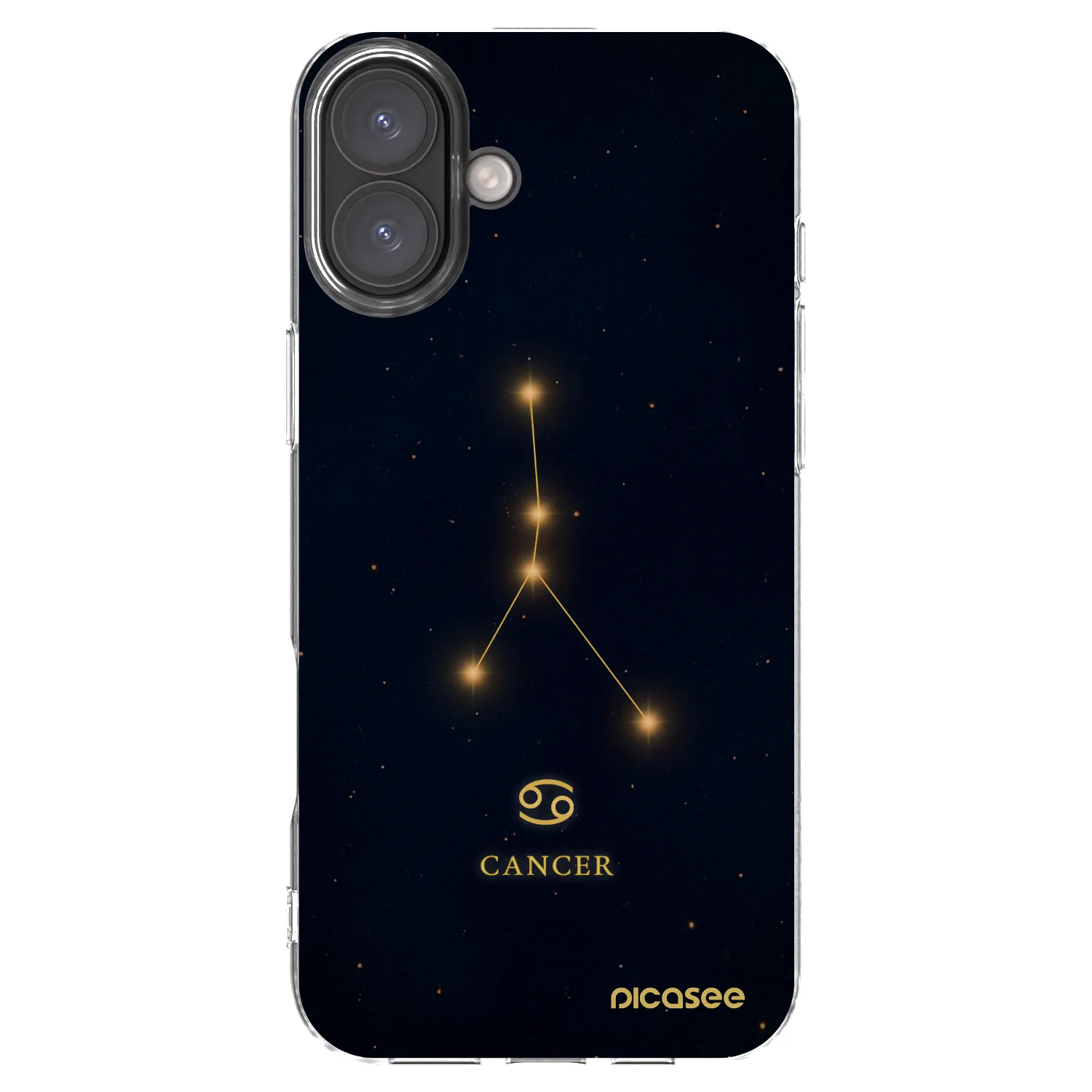 Picasee silikonowe przeźroczyste etui na Apple iPhone 16 Plus - CANCER