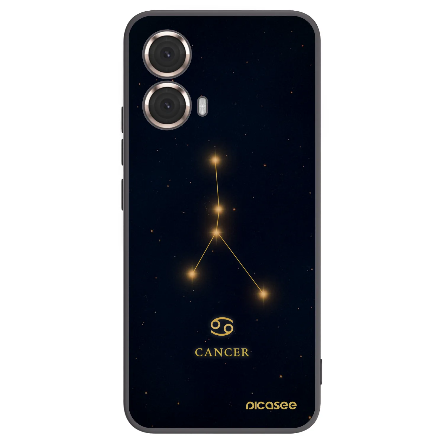 Picasee silikonowe czarne etui na Motorola Moto G85 - CANCER