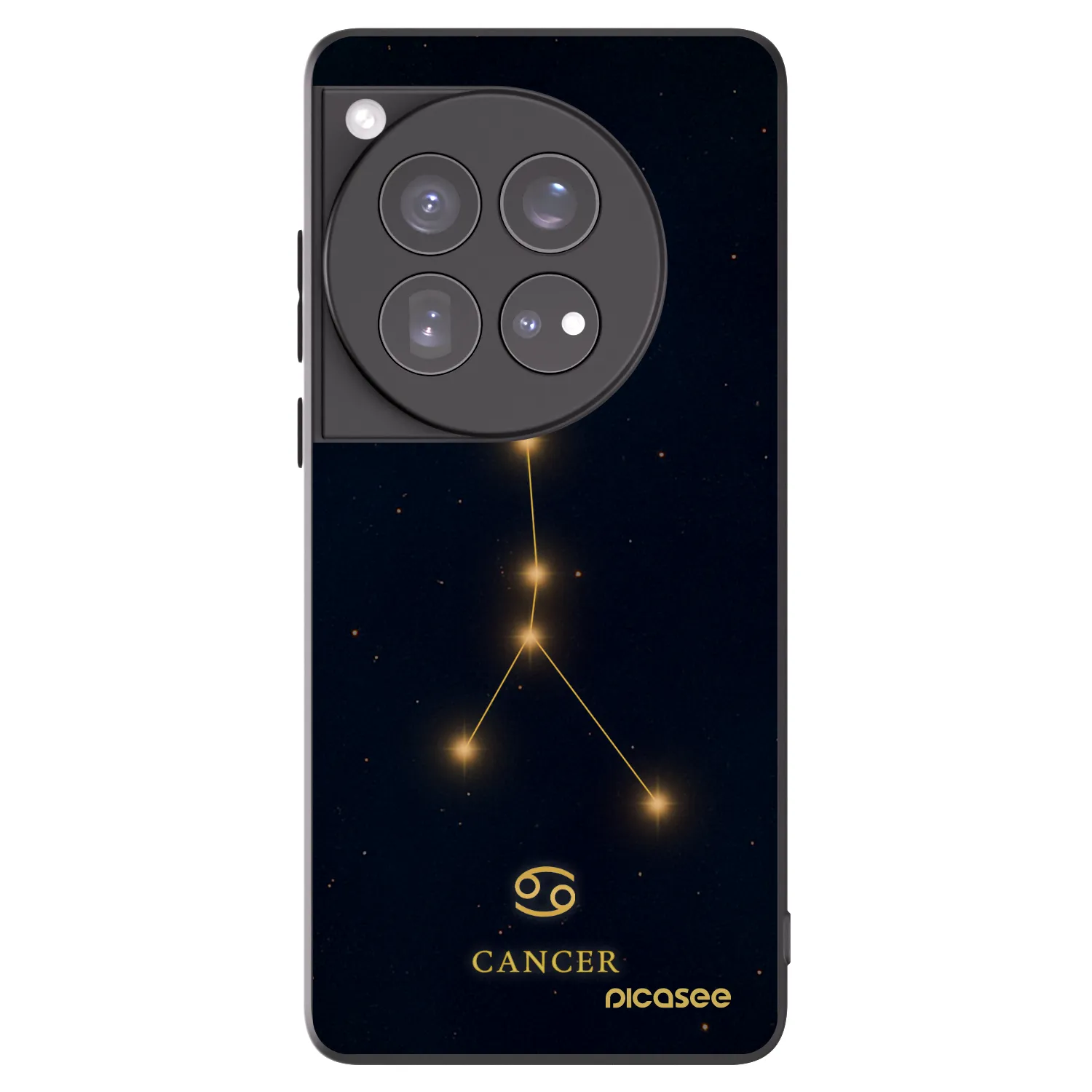 Picasee silikonowe czarne etui na OnePlus 12 5G - CANCER