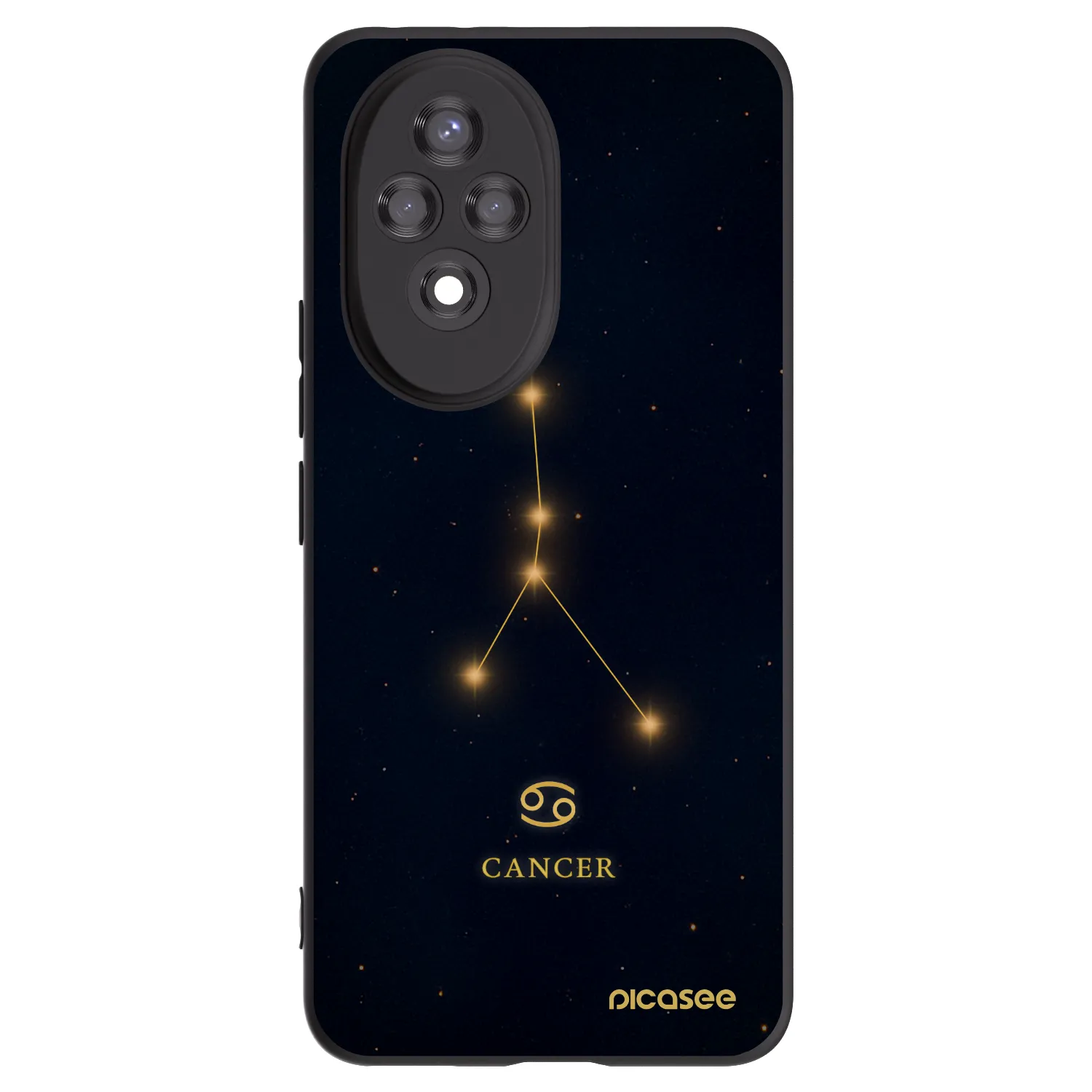 Picasee silikonowe czarne etui na Honor 200 Pro 5G - CANCER