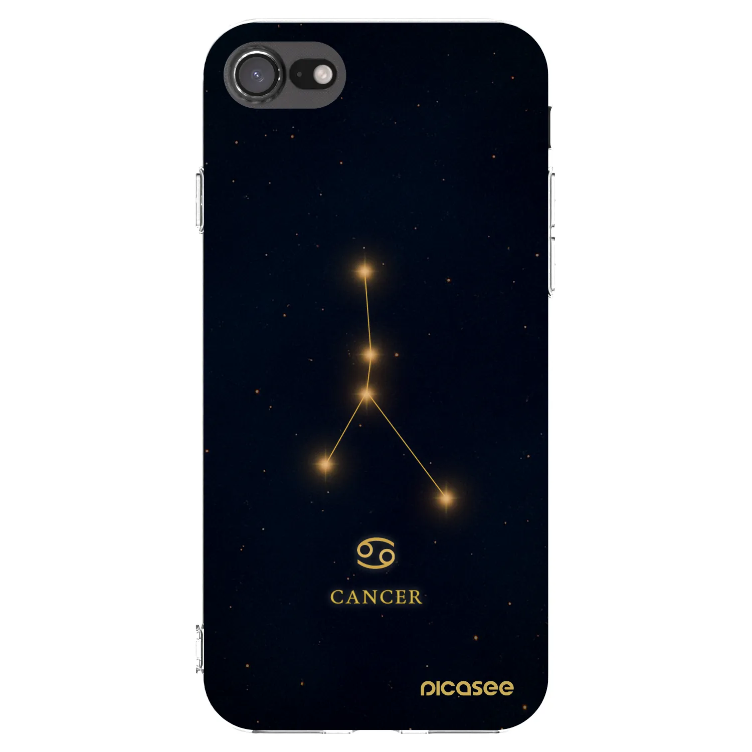 Picasee silikonowe przeźroczyste etui na Apple iPhone 7 - CANCER