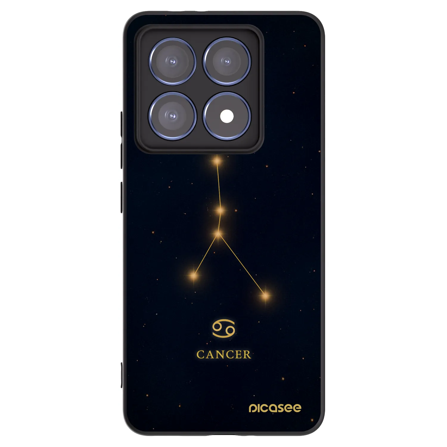Picasee silikonowe czarne etui na Xiaomi 14T Pro - CANCER