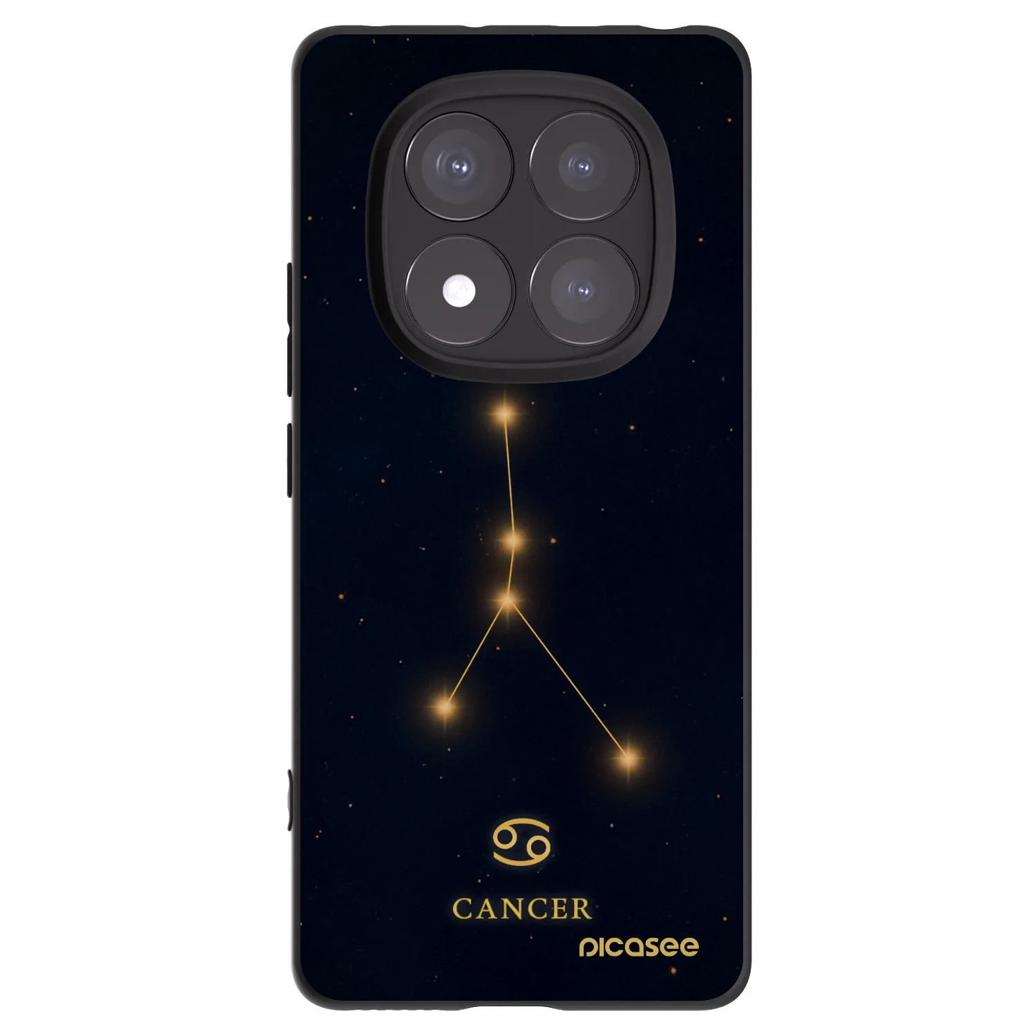 Picasee silikonowe czarne etui na Xiaomi Redmi Note 14 Pro+ 5G - CANCER
