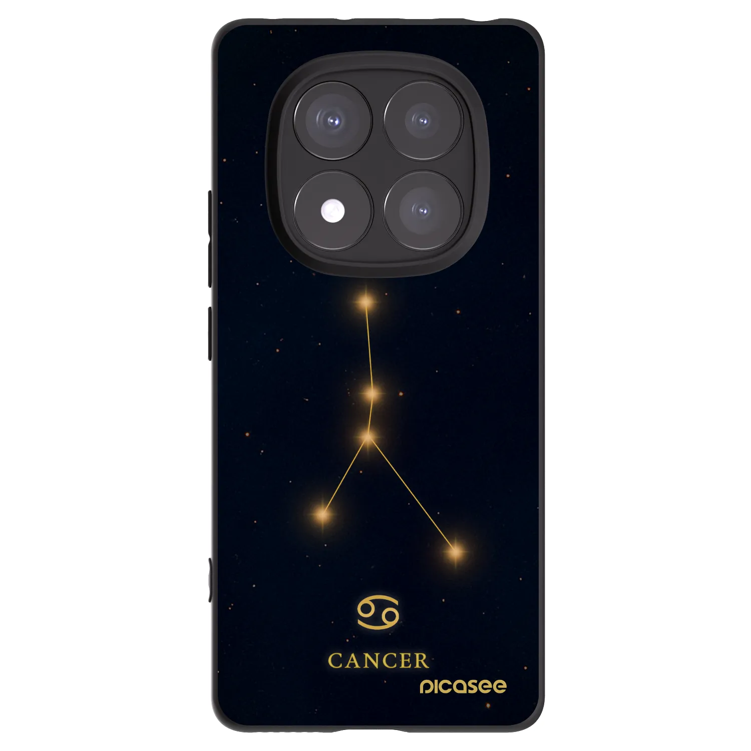 Picasee silikonowe czarne etui na Xiaomi Redmi Note 14 Pro 5G - CANCER