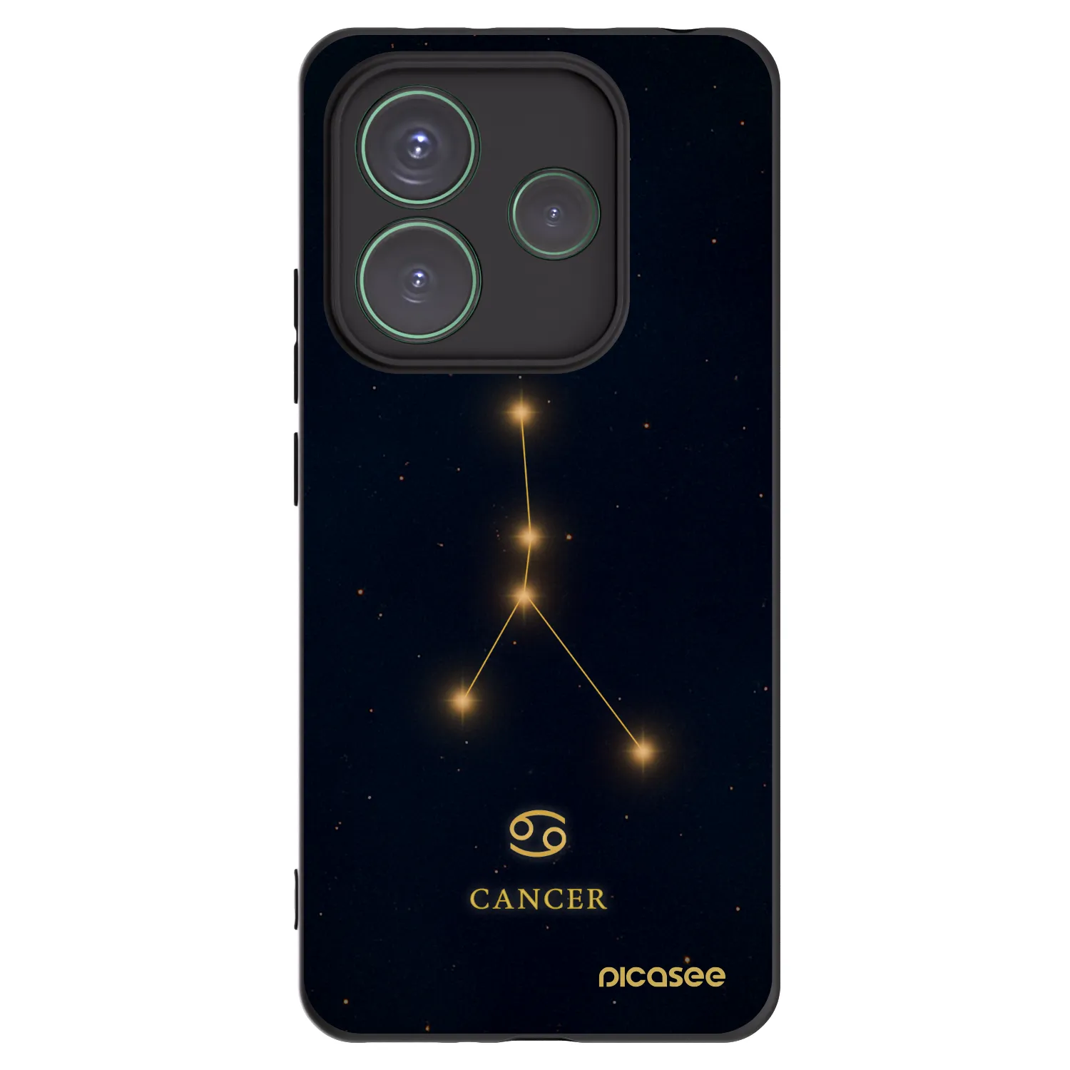 Picasee silikonowe czarne etui na Xiaomi Redmi Note 14 5G - CANCER