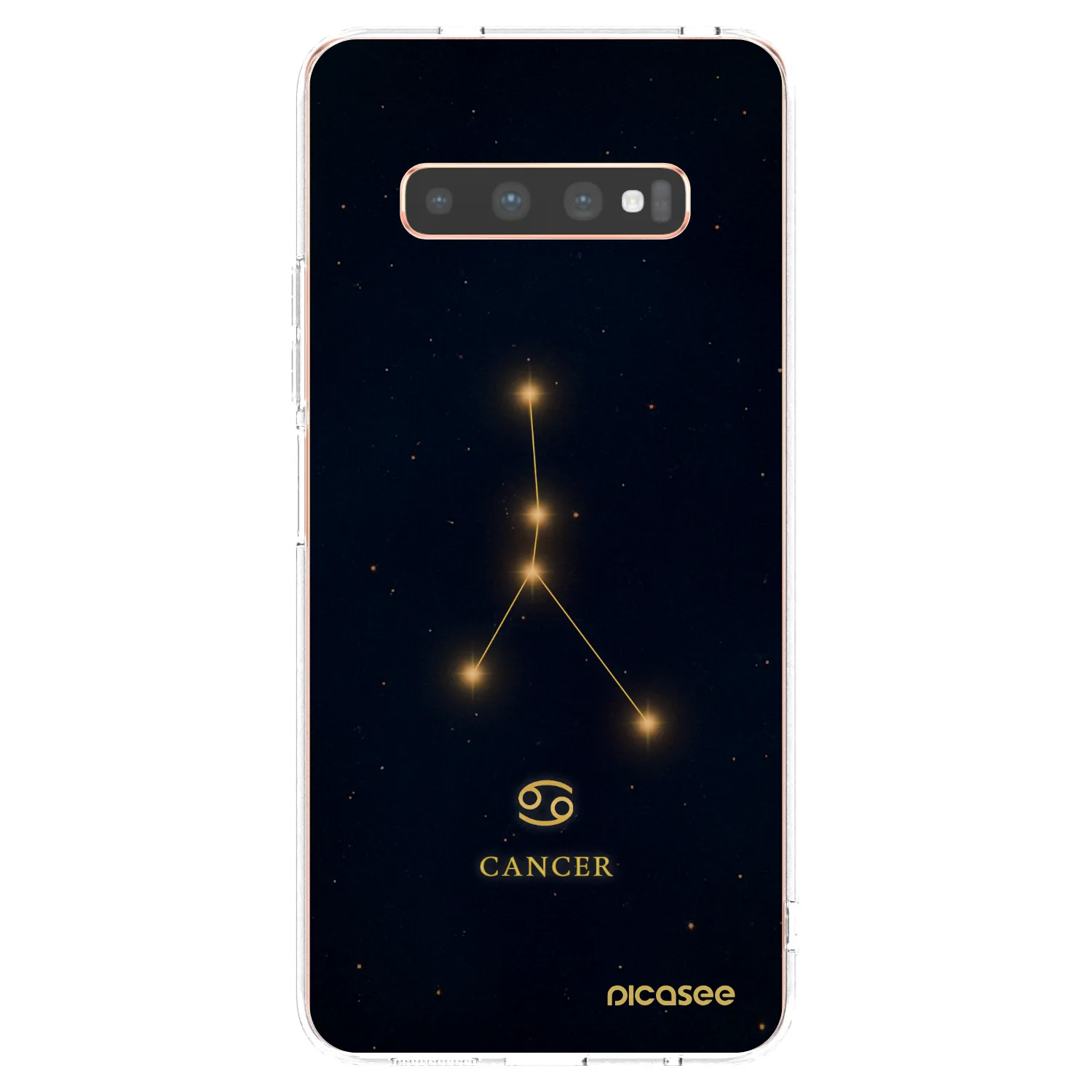 Picasee silikonowe przeźroczyste etui na Samsung Galaxy S10 Plus G975 - CANCER