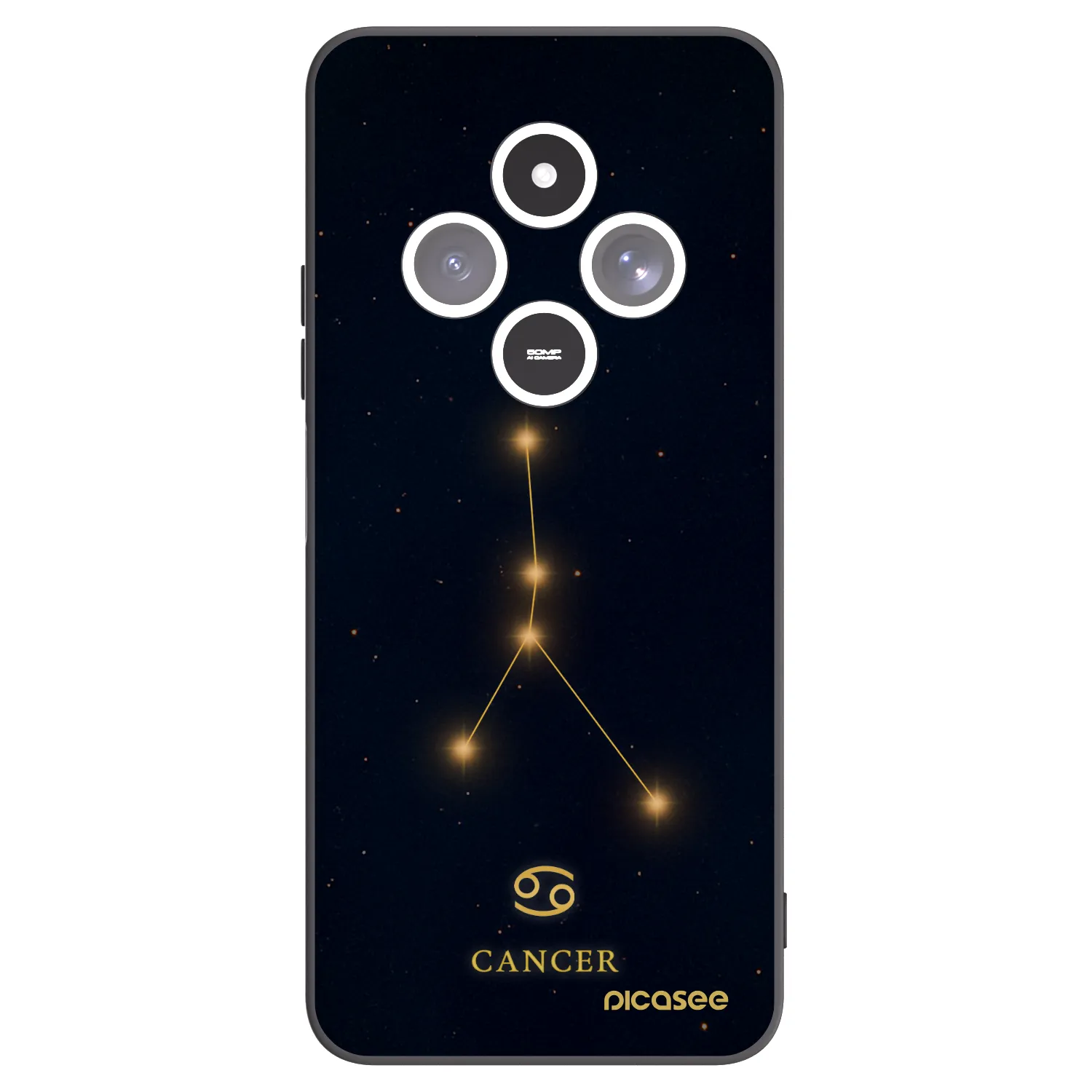 Picasee silikonowe czarne etui na Xiaomi Redmi 14C - CANCER