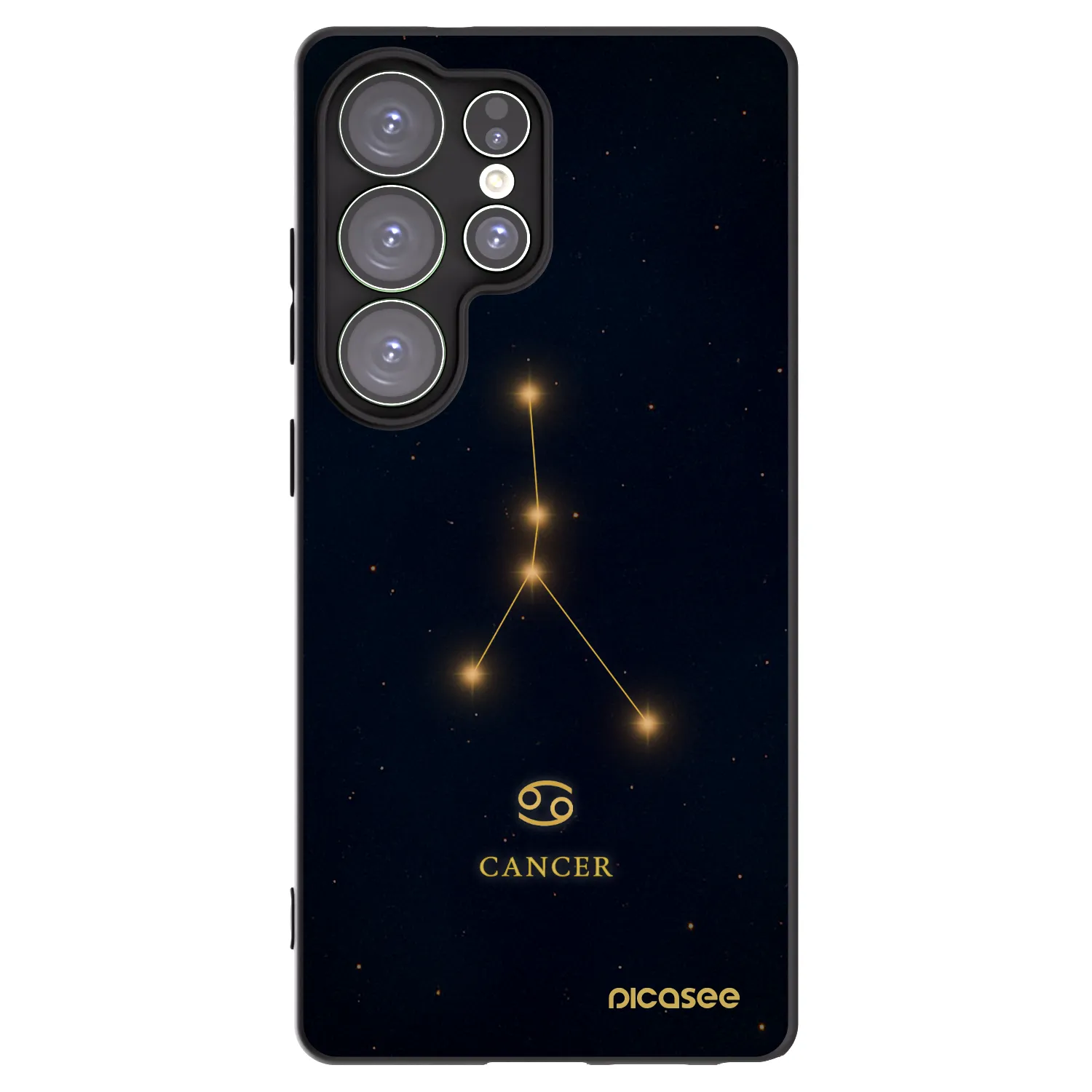 Picasee silikonowe czarne etui na Samsung Galaxy S25 Ultra 5G - CANCER