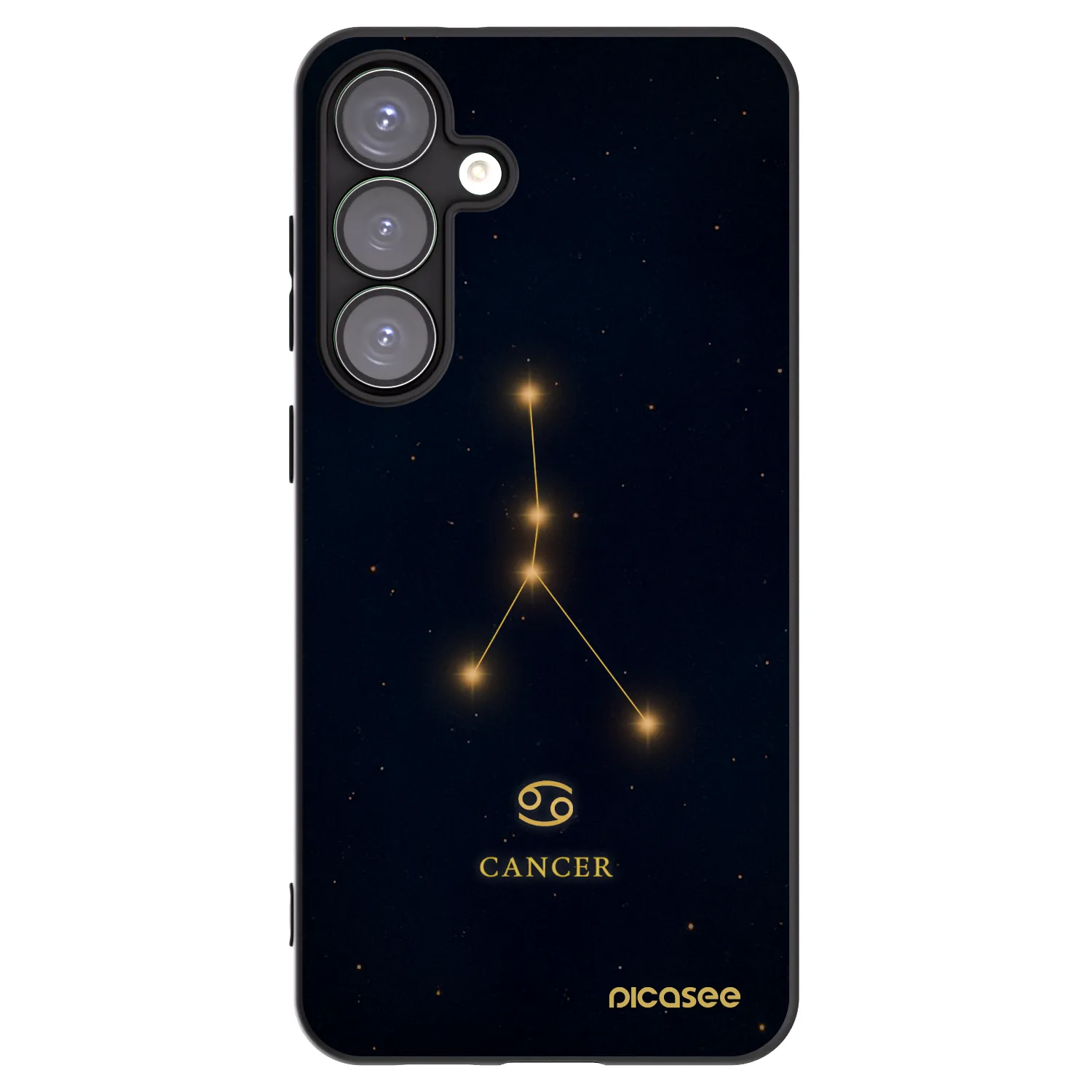 Picasee silikonowe czarne etui na Samsung Galaxy S25+ 5G - CANCER