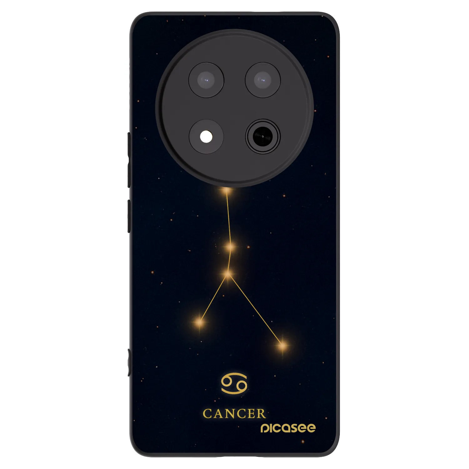 Picasee silikonowe czarne etui na Honor Magic7 Lite 5G - CANCER
