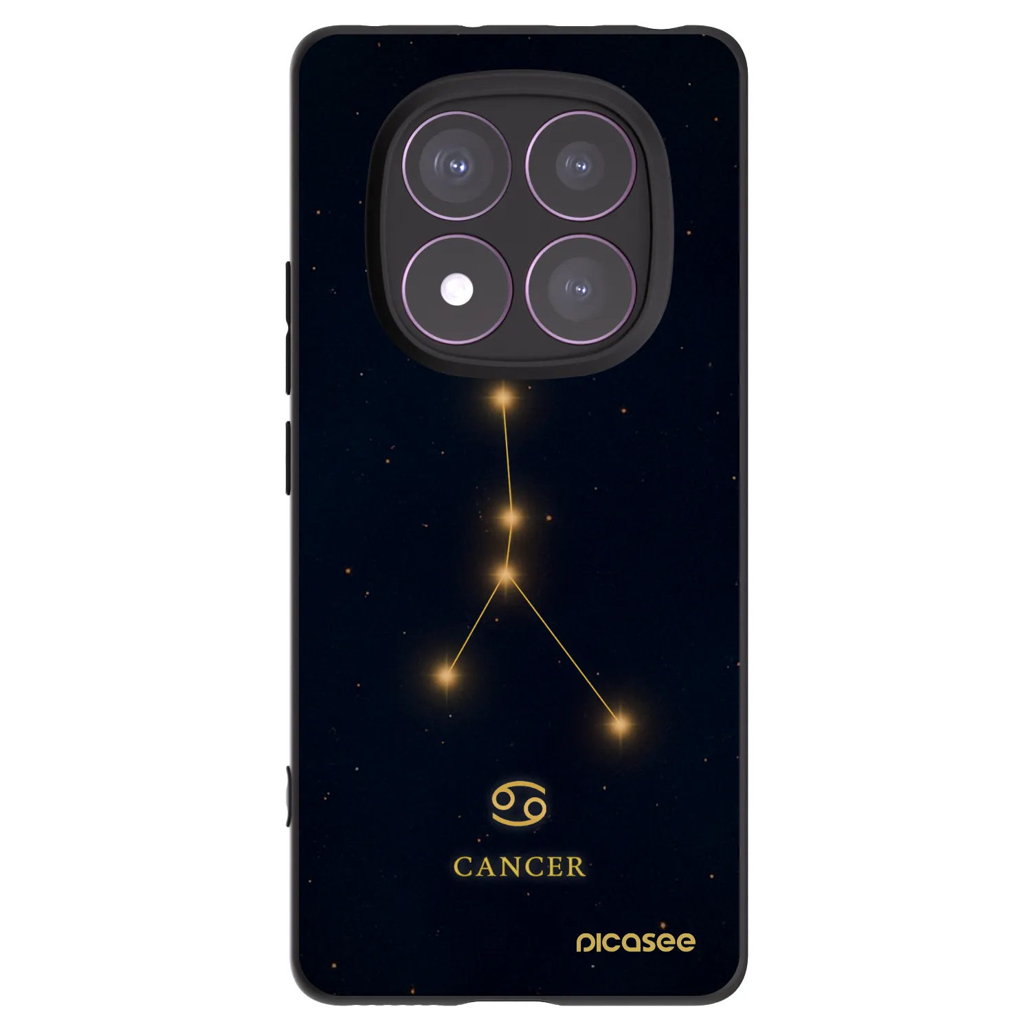 Picasee silikonowe czarne etui na Xiaomi Redmi Note 14 Pro 4G - CANCER
