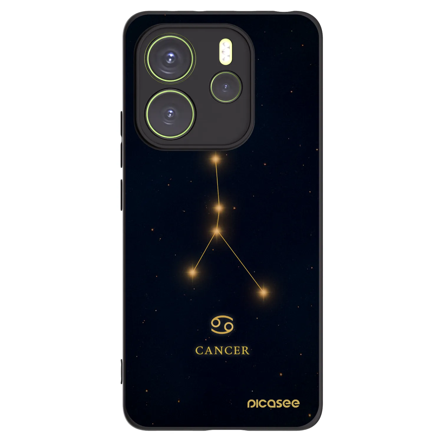 Picasee silikonowe czarne etui na Xiaomi Redmi Note 14 4G - CANCER