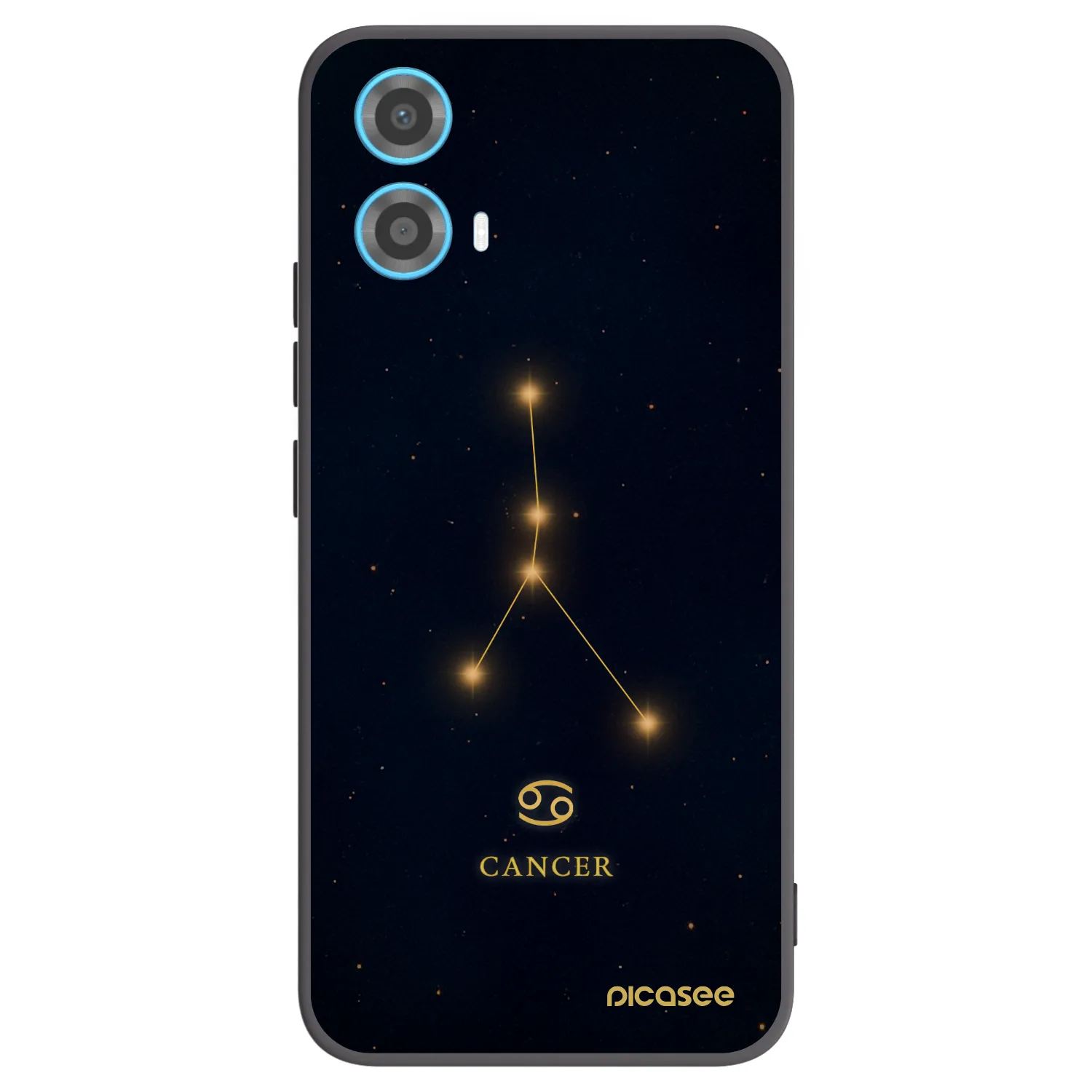 Picasee silikonowe czarne etui na Motorola Moto G34 5G - CANCER