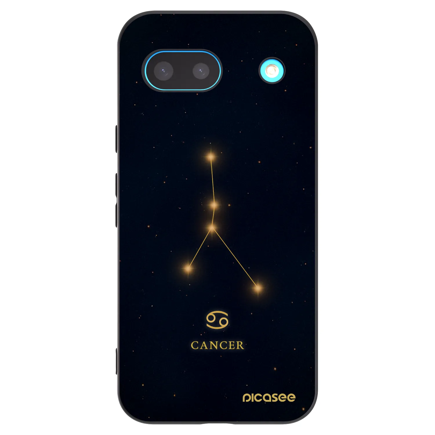 Picasee silikonowe czarne etui na Google Pixel 8a - CANCER