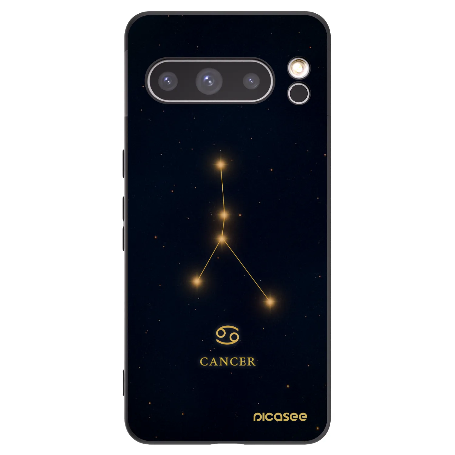 Picasee silikonowe czarne etui na Google Pixel 8 Pro - CANCER