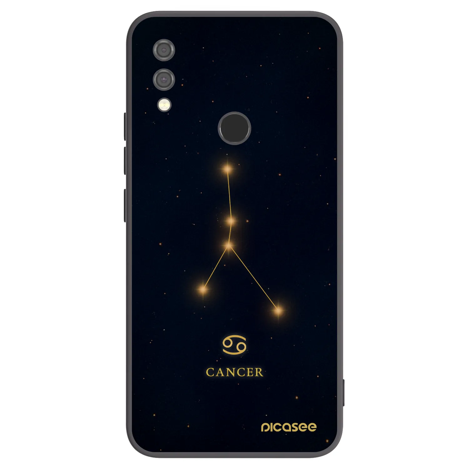 Picasee silikonowe czarne etui na Xiaomi Redmi Note 7 - CANCER