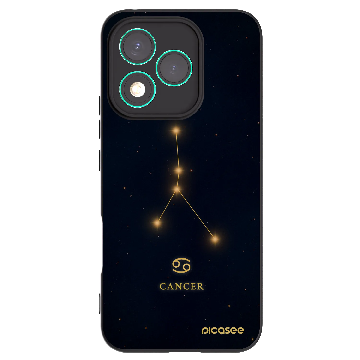Picasee silikonowe czarne etui na Honor 400 Lite 5G - CANCER