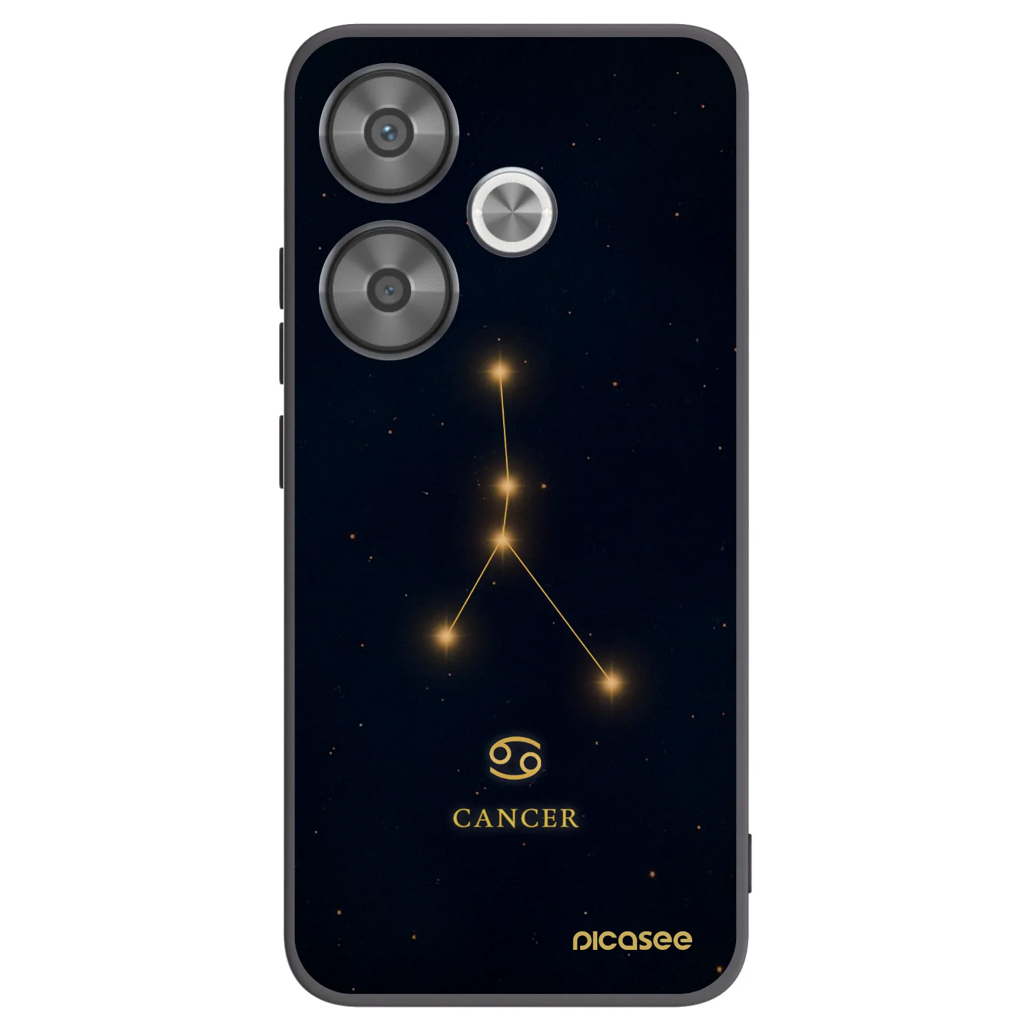 Picasee silikonowe czarne etui na Xiaomi Poco F6 - CANCER