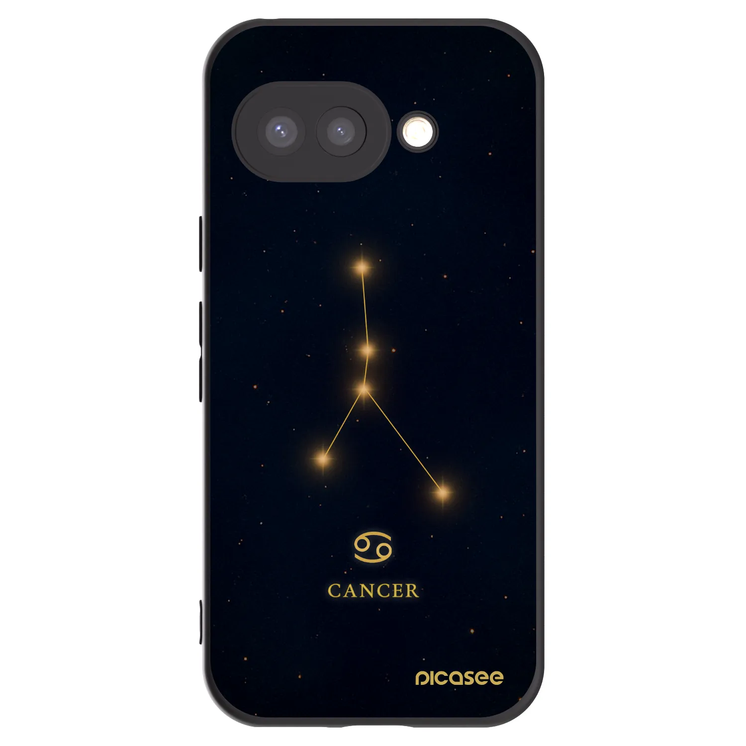 Picasee silikonowe czarne etui na Google Pixel 9a - CANCER