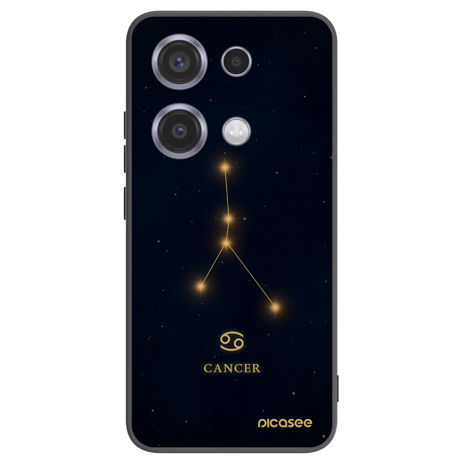 Picasee silikonowe czarne etui na Xiaomi Redmi Note 14S - CANCER
