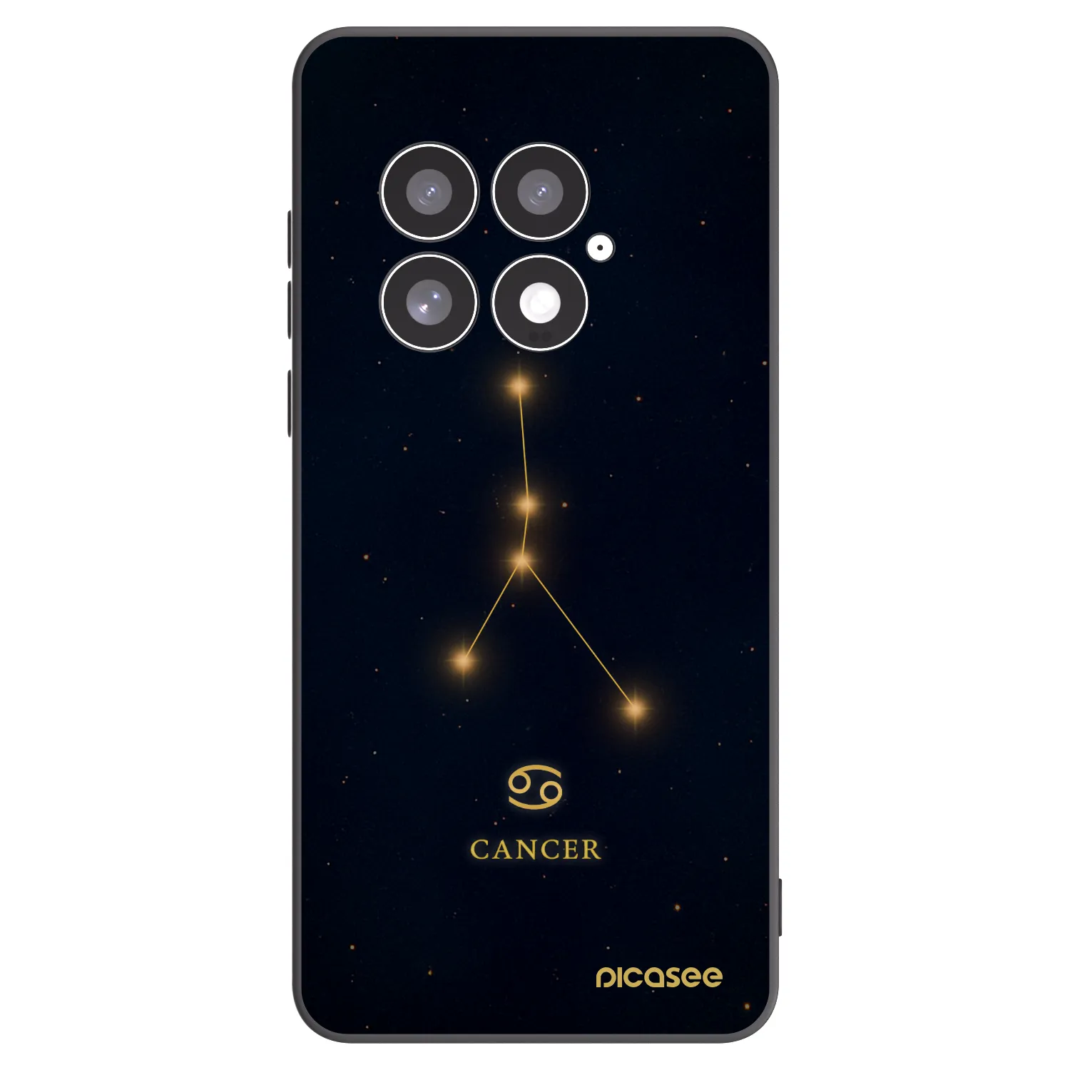 Picasee silikonowe czarne etui na OnePlus 13 5G - CANCER
