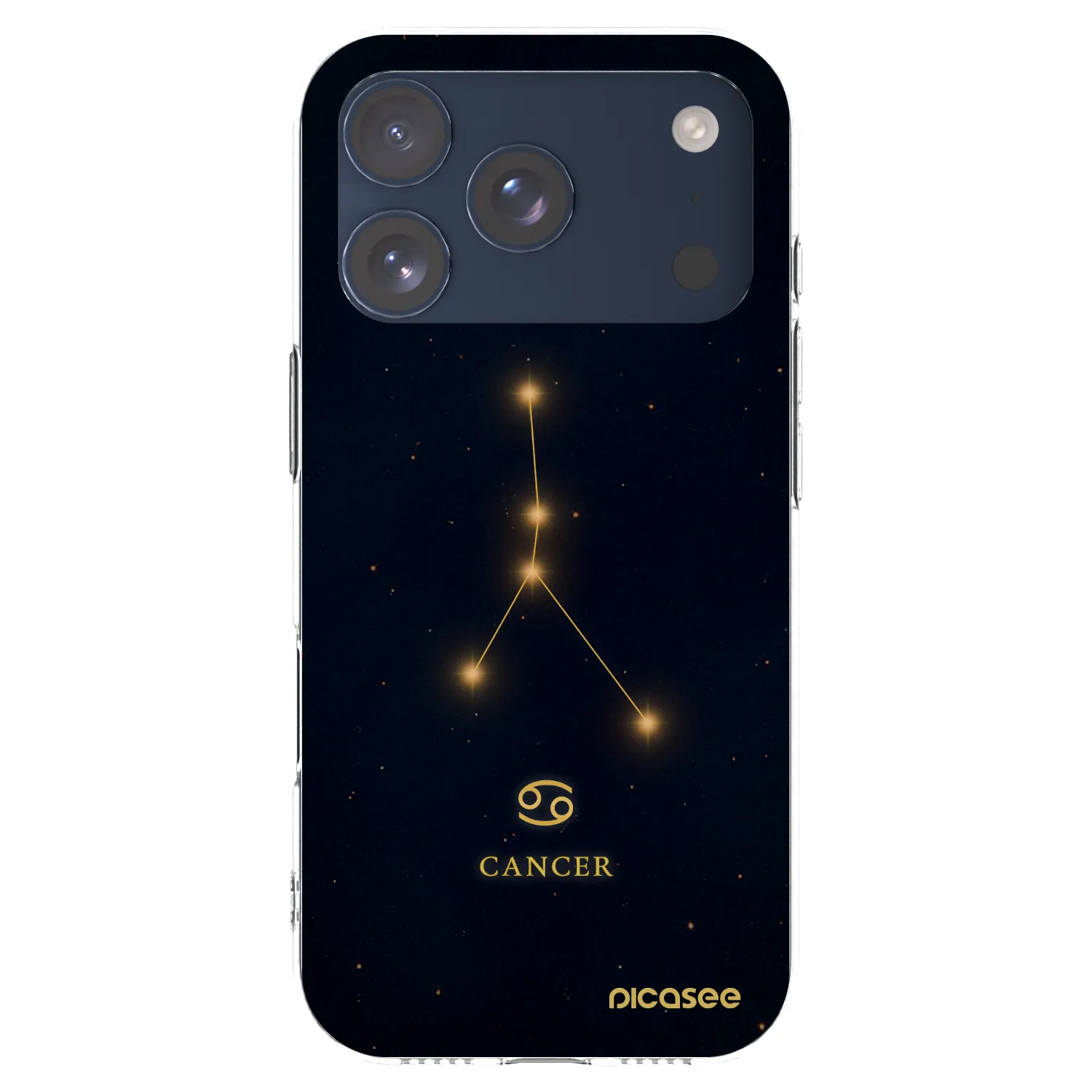 Picasee silikonowe przeźroczyste etui na Apple iPhone 17 Pro - CANCER