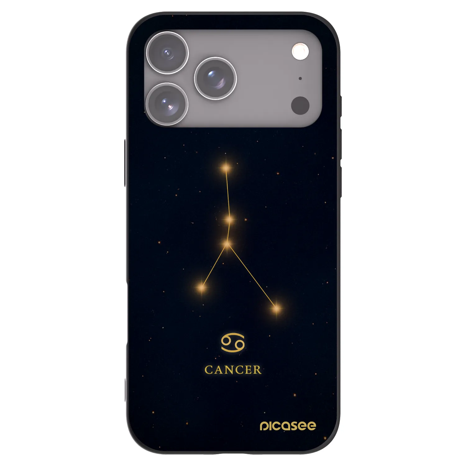 Picasee silikonowe czarne etui na Apple iPhone 17 Pro Max - CANCER