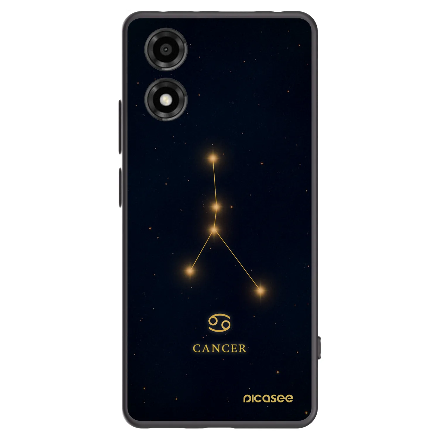 Picasee silikonowe czarne etui na Motorola Moto E14 - CANCER