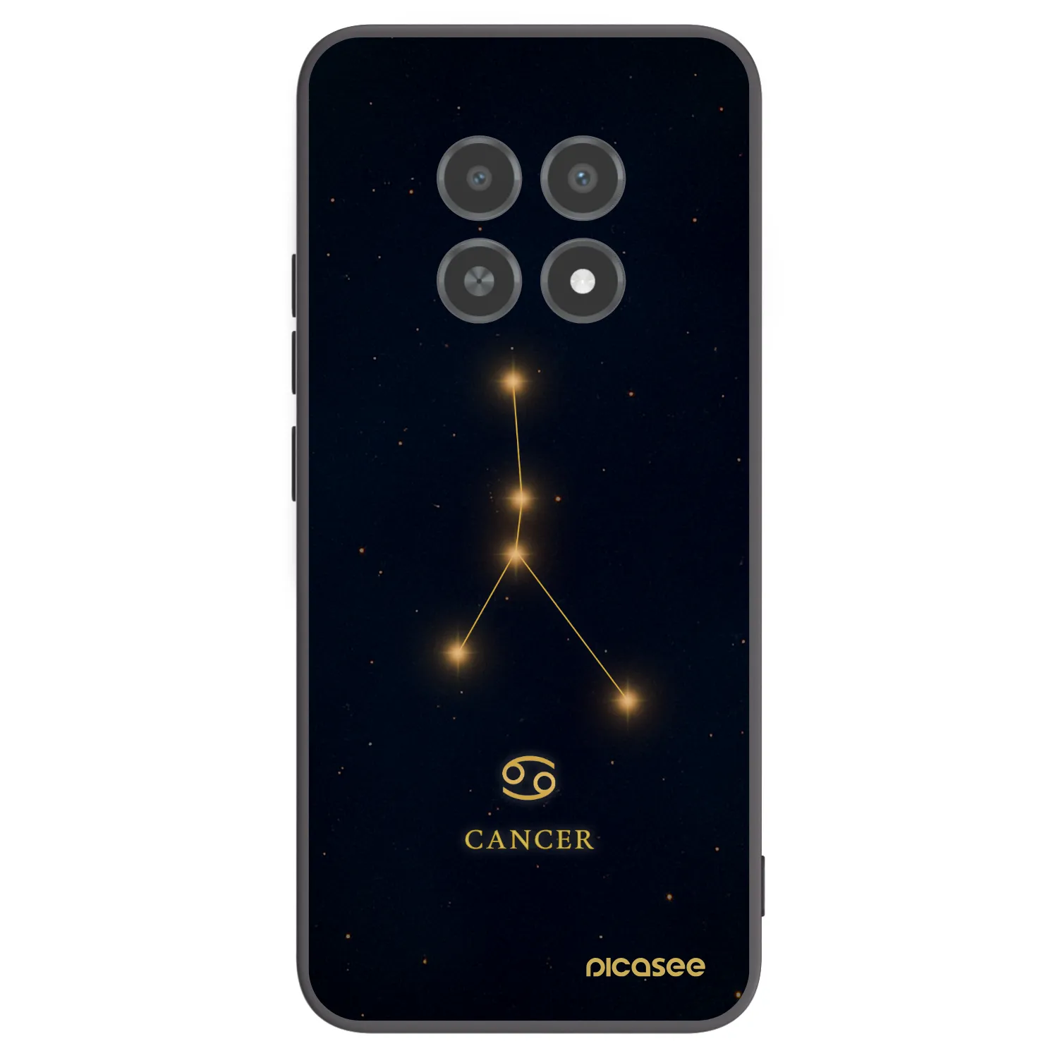 Picasee silikonowe czarne etui na Realme 12X - CANCER
