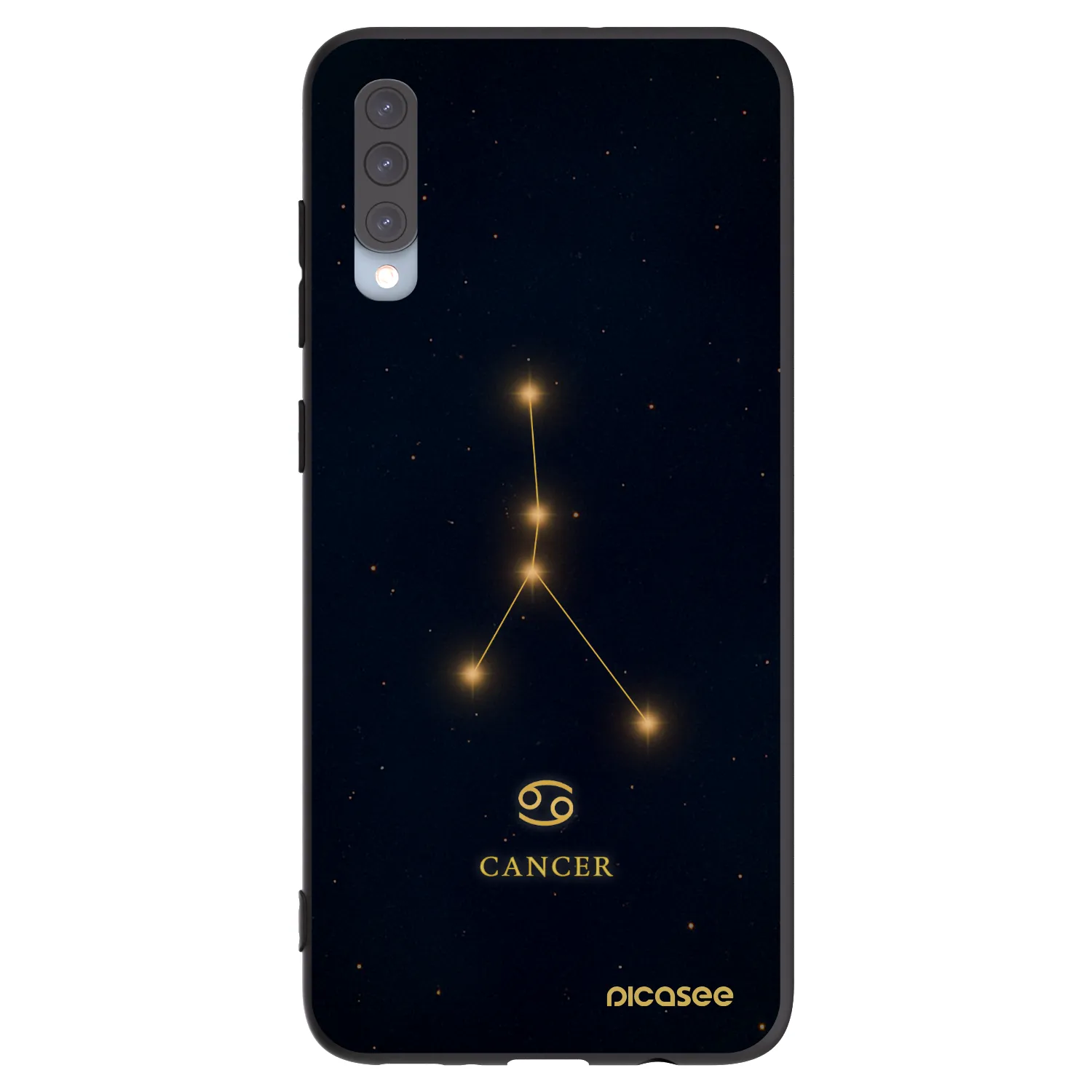 Picasee silikonowe czarne etui na Samsung Galaxy A70 A705F - CANCER
