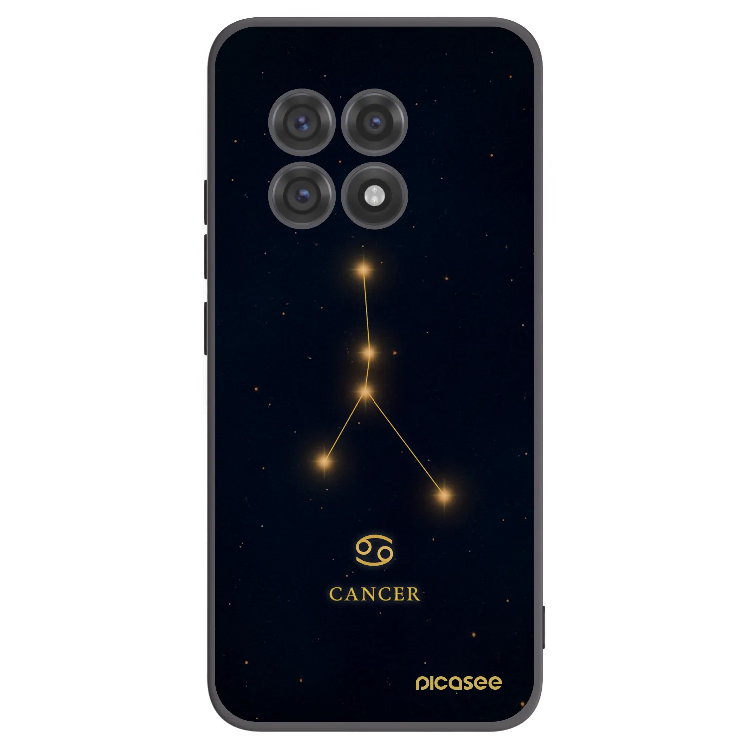 Picasee silikonowe czarne etui na OnePlus 13R 5G - CANCER
