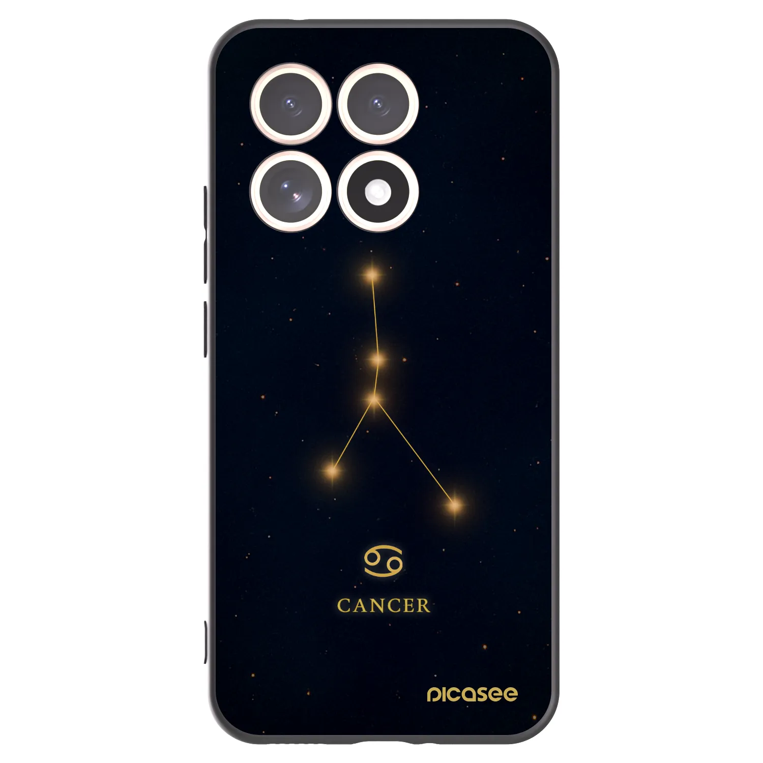 Picasee silikonowe czarne etui na Xiaomi 15T - CANCER