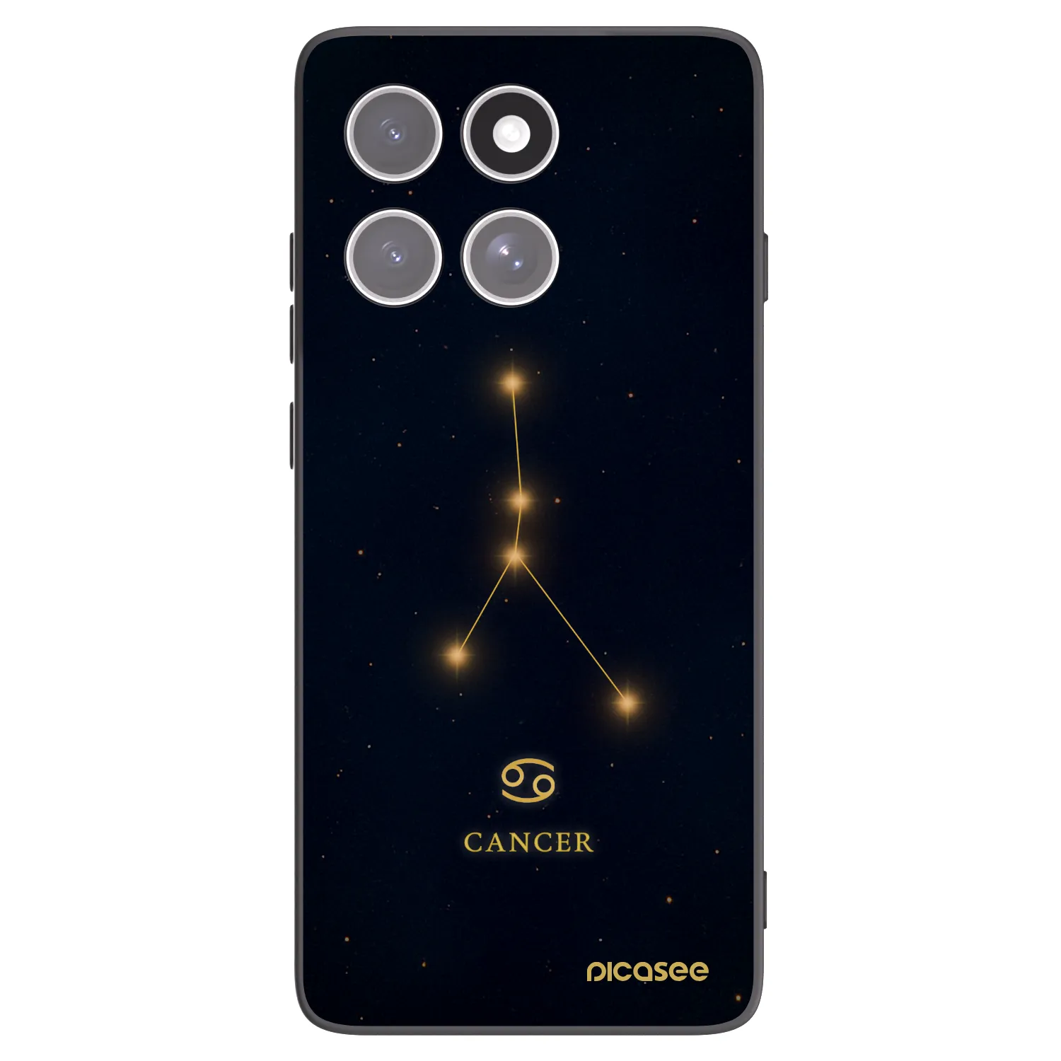 Picasee silikonowe czarne etui na Motorola Edge 60 Fusion - CANCER