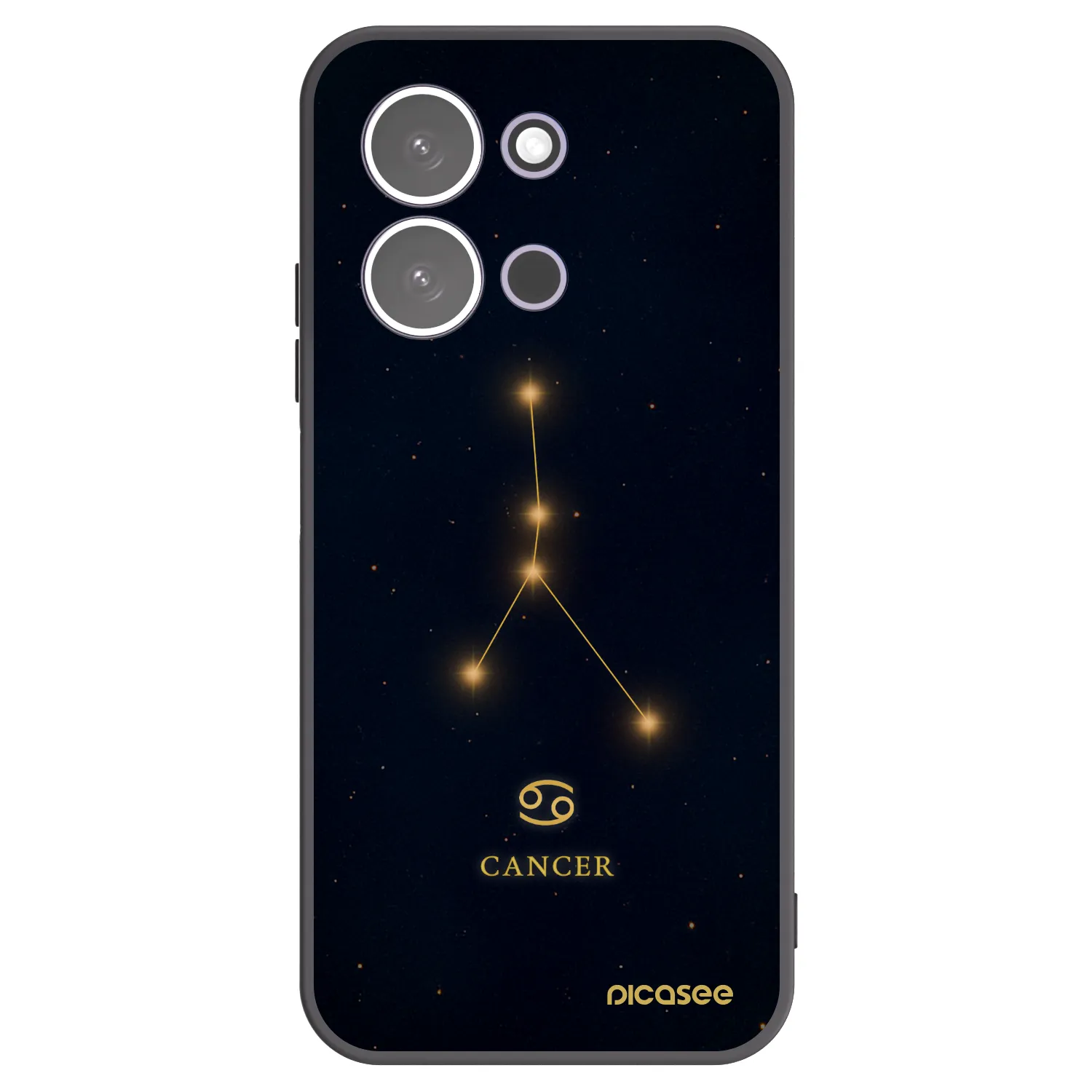 Picasee silikonowe czarne etui na Xiaomi Redmi 15C 5G - CANCER