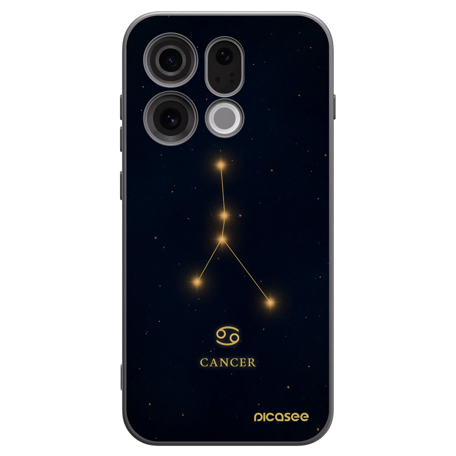 Picasee silikonowe czarne etui na OPPO Find X9 - CANCER