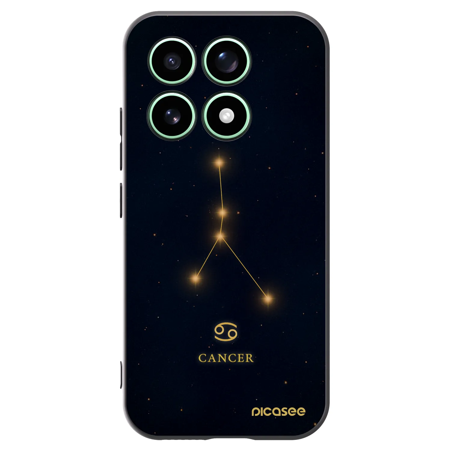 Picasee silikonowe czarne etui na Xiaomi 17 - CANCER