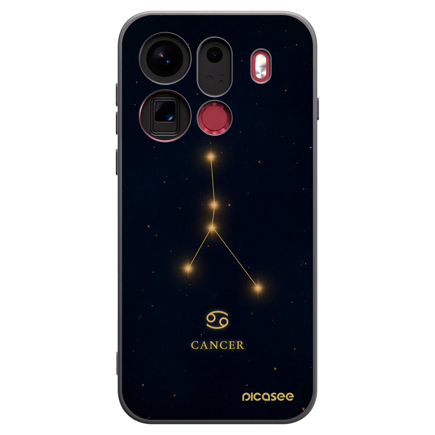 Picasee silikonowe czarne etui na OPPO Find X9 Pro - CANCER