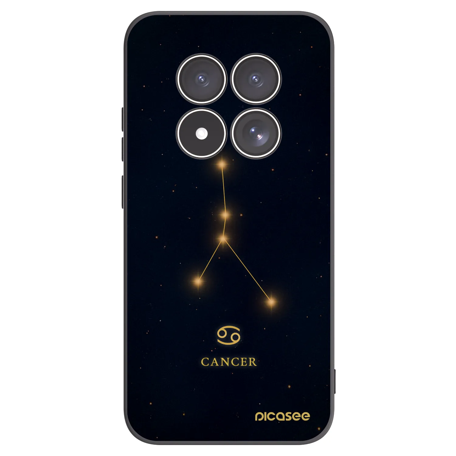 Picasee silikonowe czarne etui na Xiaomi Redmi Note 15 Pro 5G - CANCER