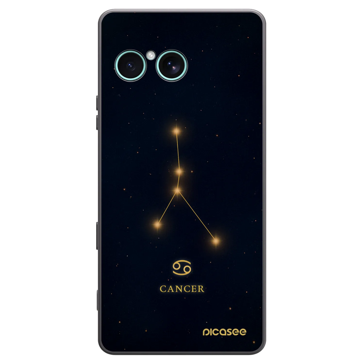 Picasee silikonowe czarne etui na Sony Xperia 10 VII - CANCER