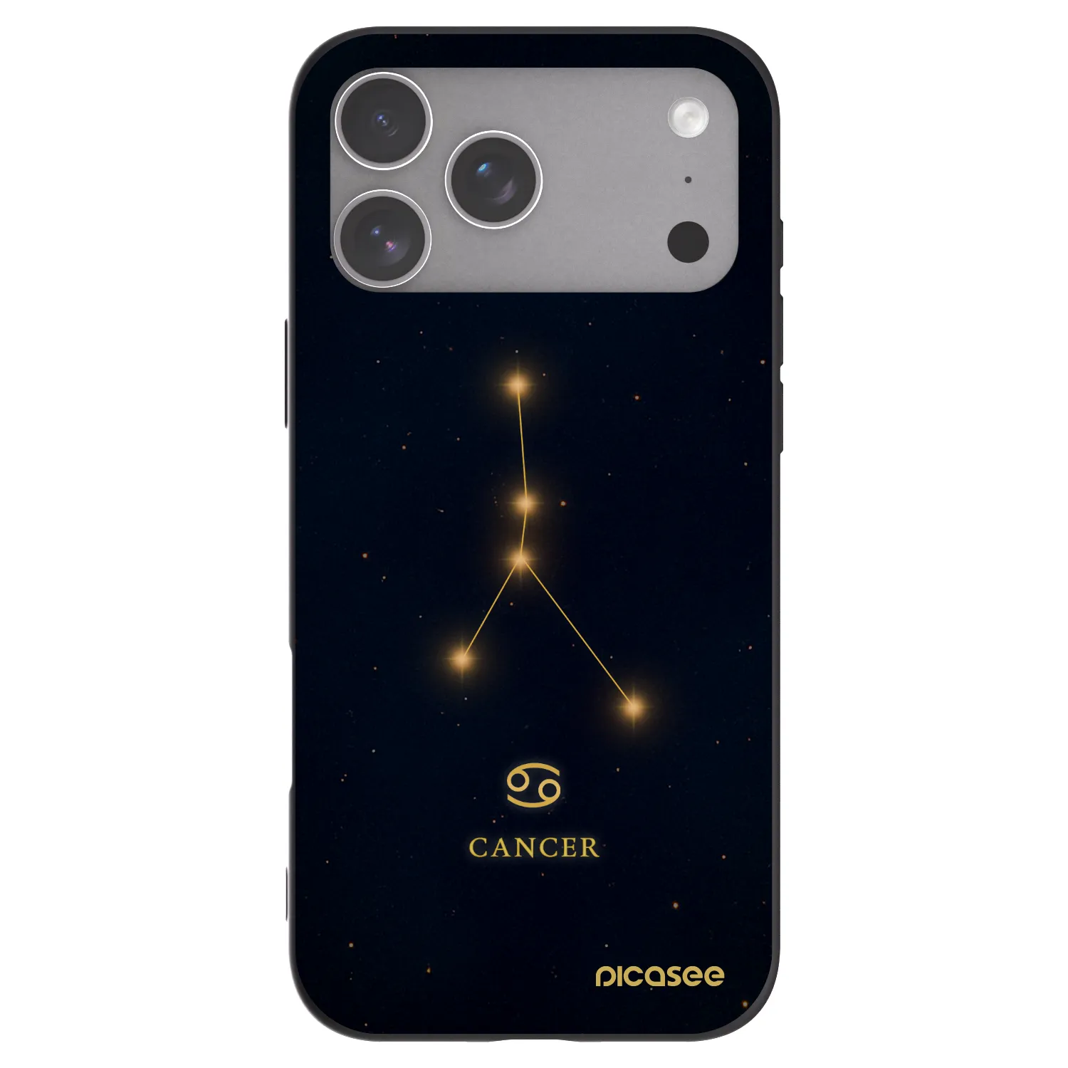 Picasee silikonowe czarne etui na Apple iPhone 18 Pro Max - CANCER