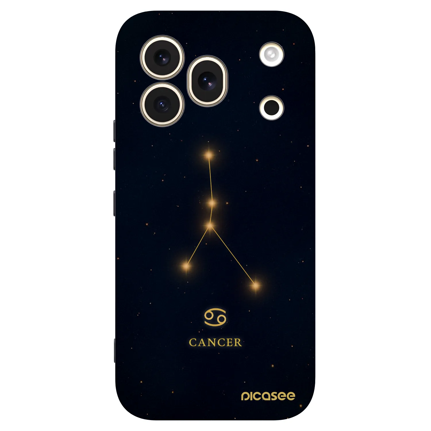 Picasee silikonowe czarne etui na Honor 600 Pro - CANCER