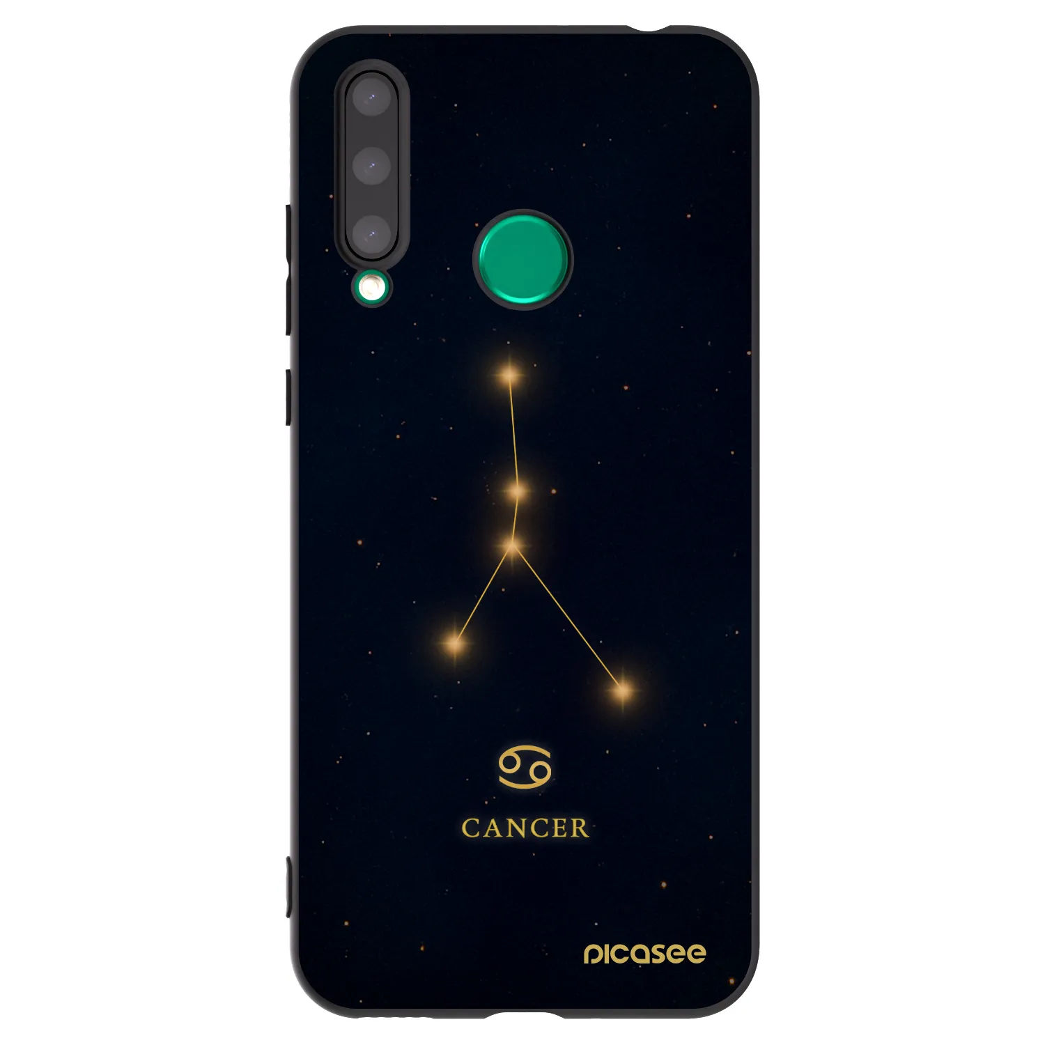 Picasee silikonowe czarne etui na Honor 20 Lite - CANCER