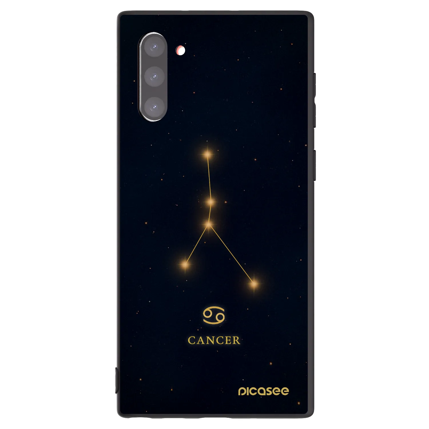 Picasee silikonowe czarne etui na Samsung Galaxy Note 10 N970F - CANCER