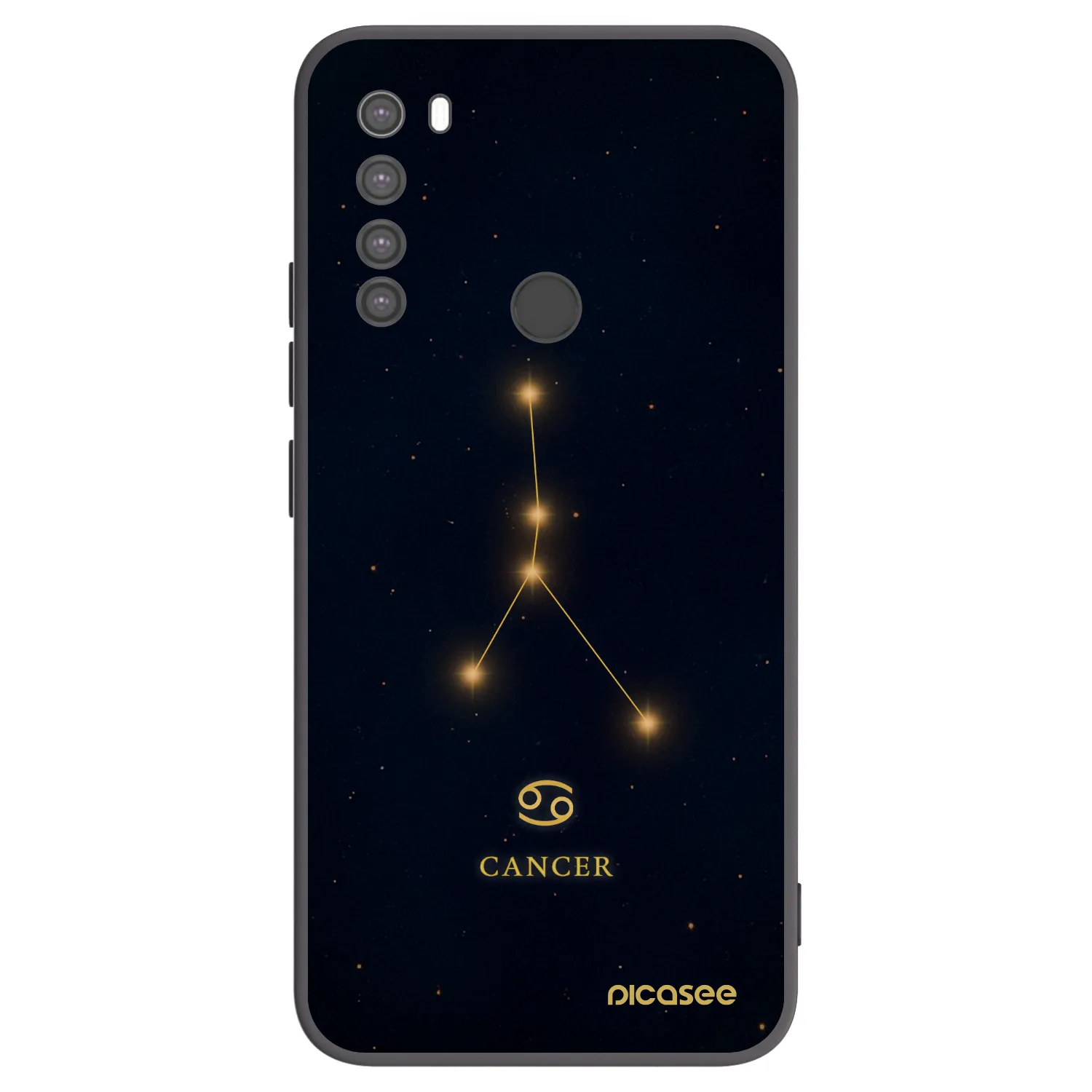 Picasee silikonowe czarne etui na Xiaomi Redmi Note 8 - CANCER