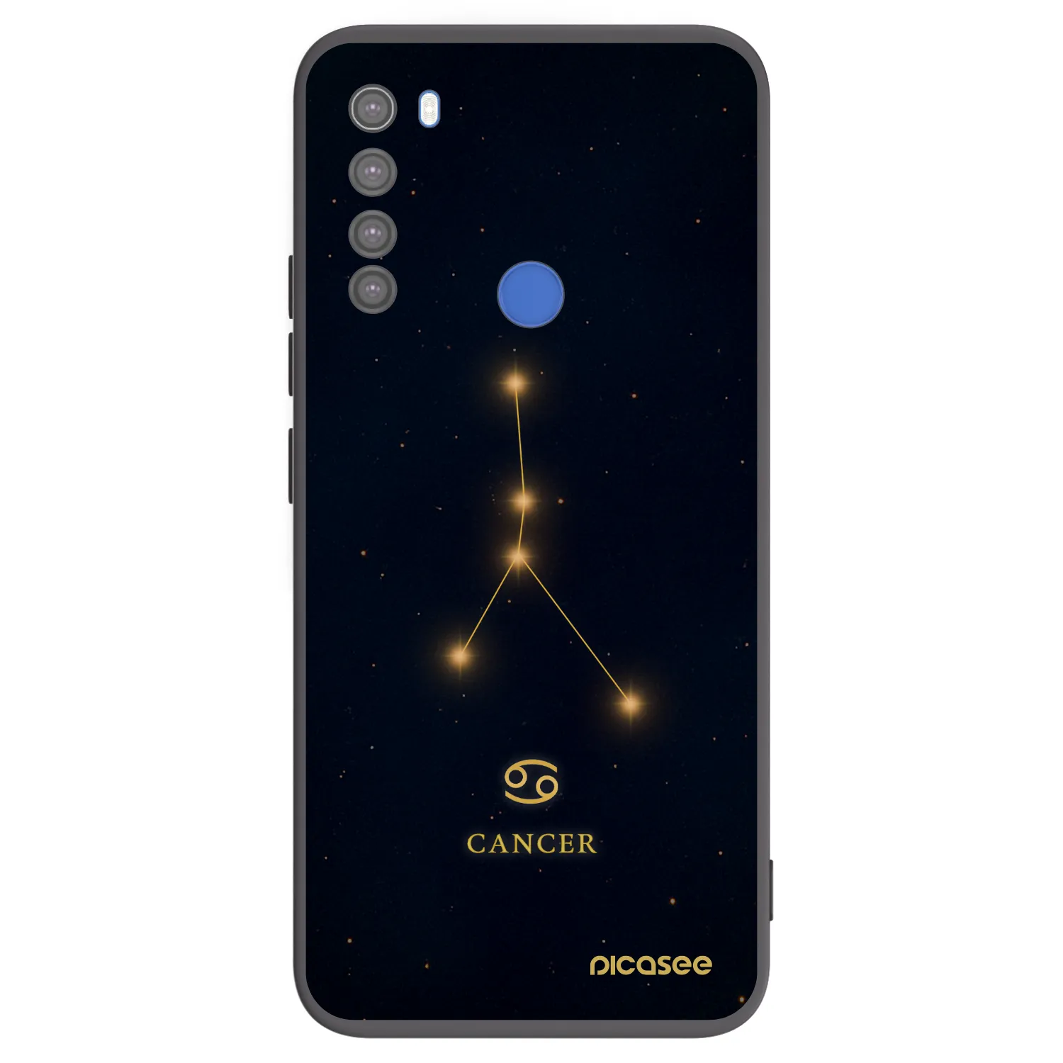 Picasee silikonowe czarne etui na Xiaomi Redmi Note 8T - CANCER