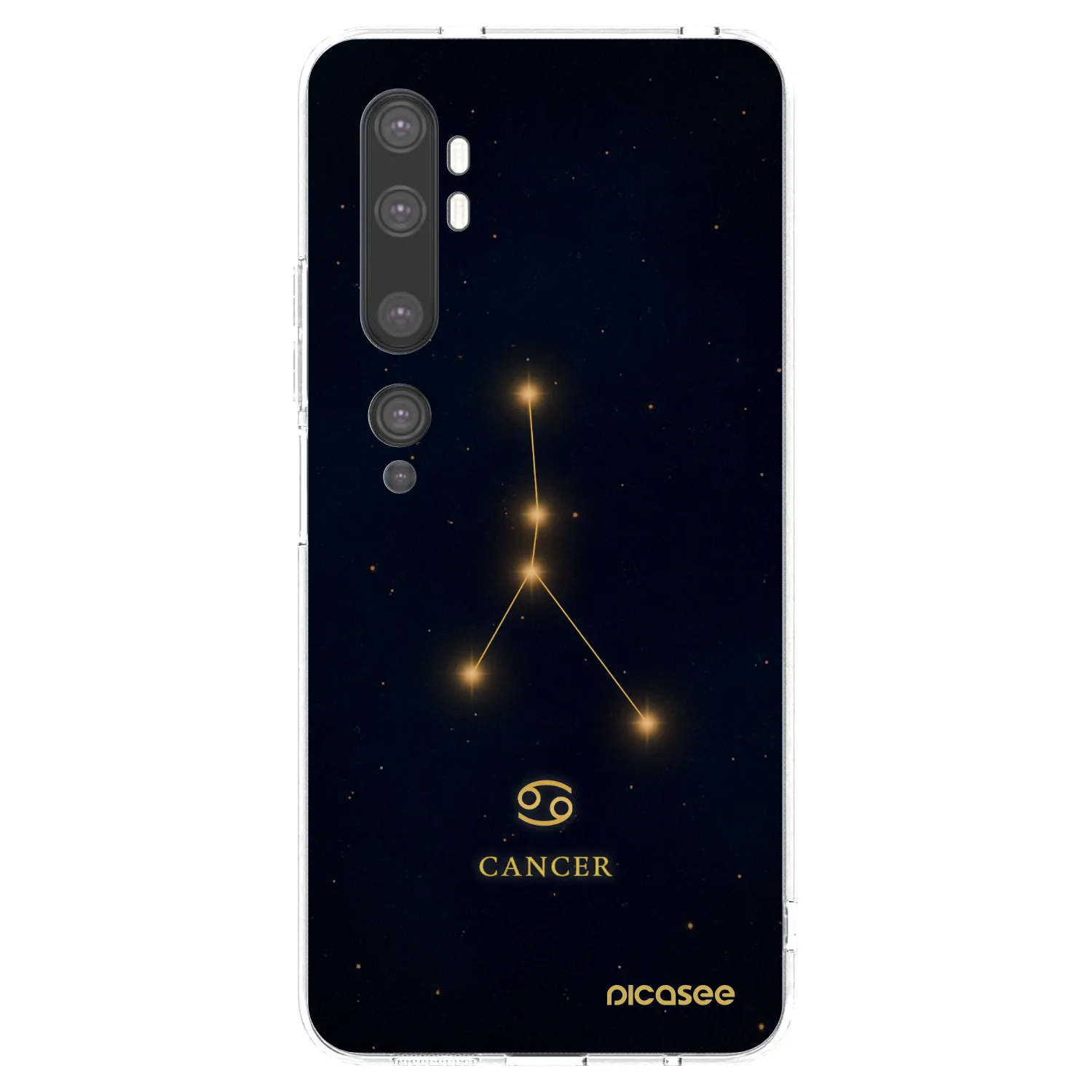 Picasee silikonowe przeźroczyste etui na Xiaomi Mi Note 10 (Pro) - CANCER
